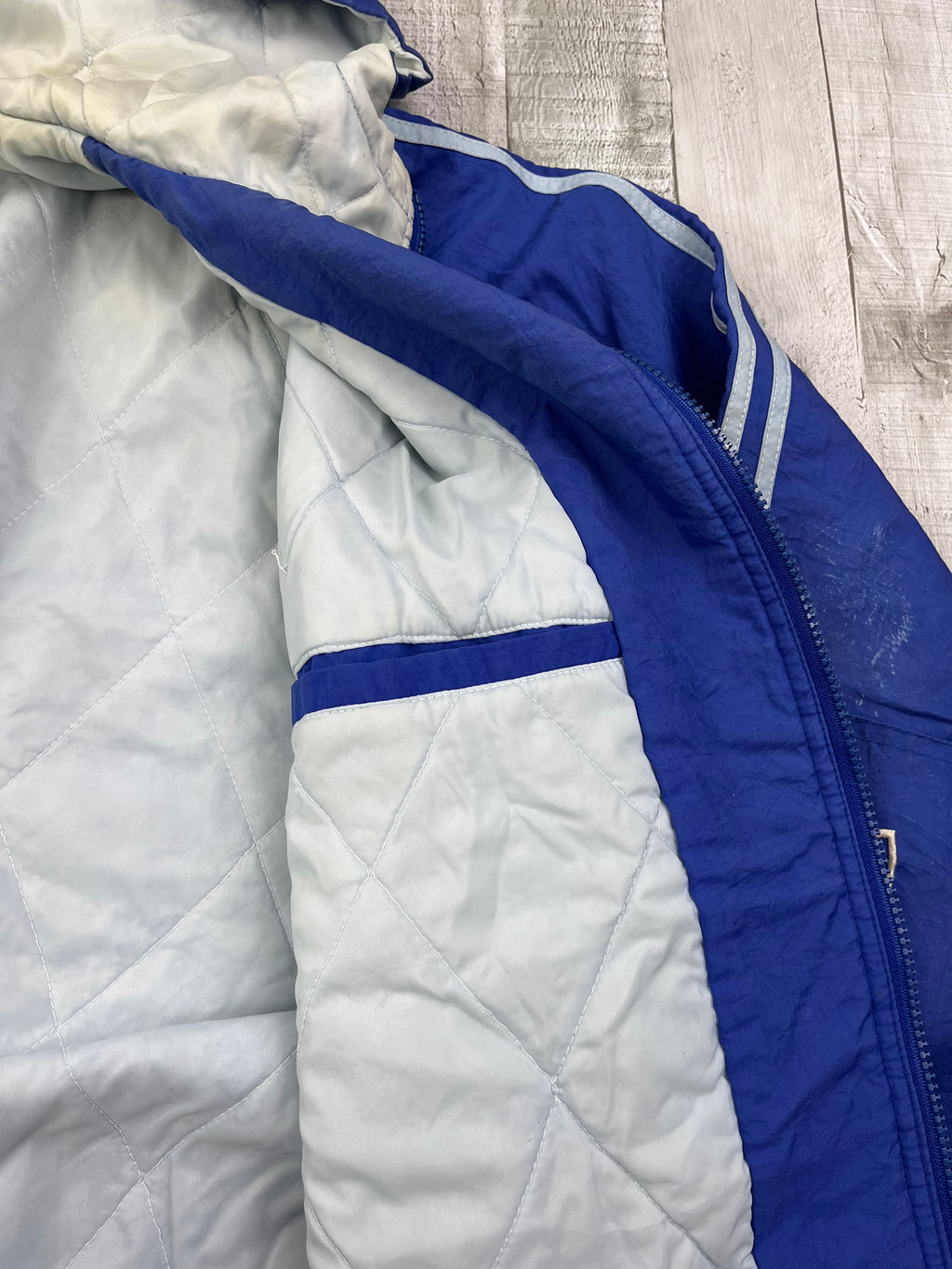 Adidas Vintage Übergangsjacke Kaputze 90s Blau ?
