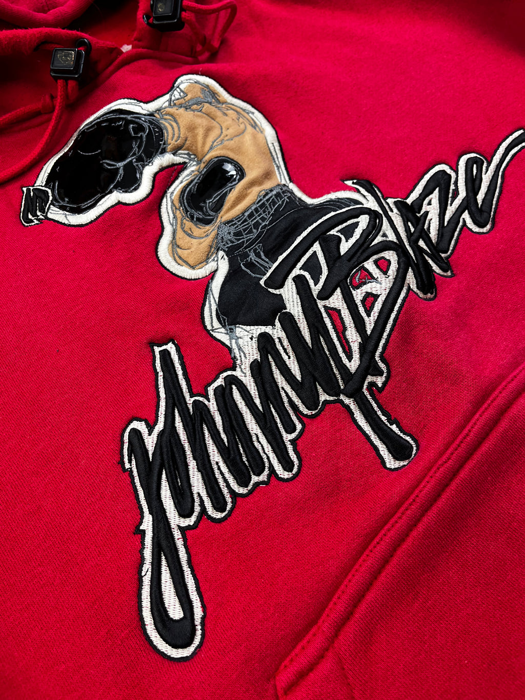 Johnny Blaze Vintage Hoodie Bestickt 90s Rot S