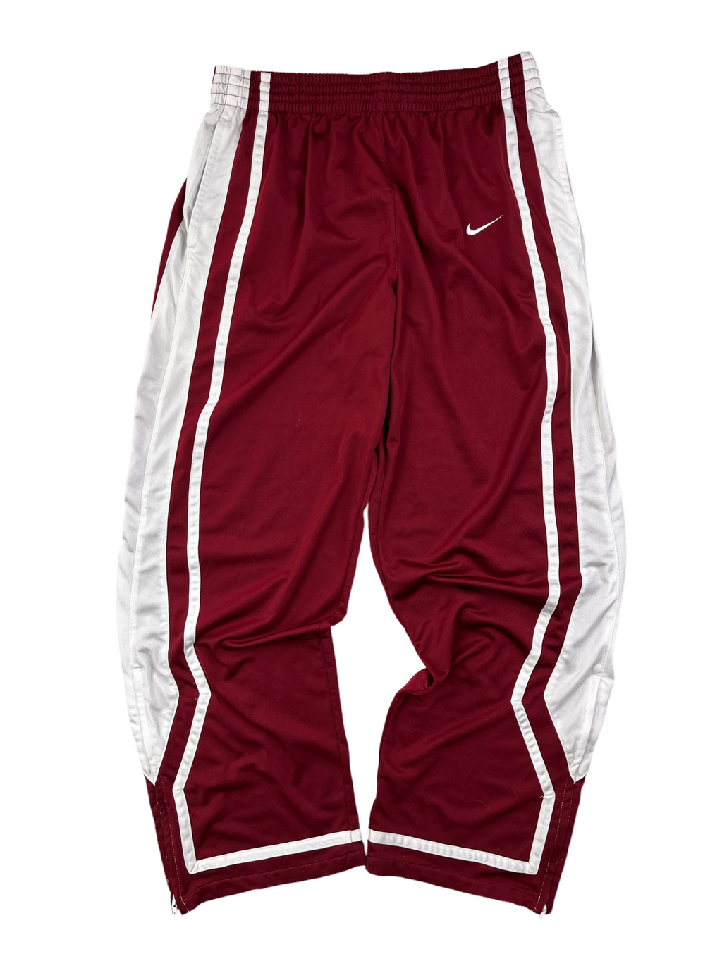 Nike Vintage Jogginghose Y2K Weinrot Weiß XL