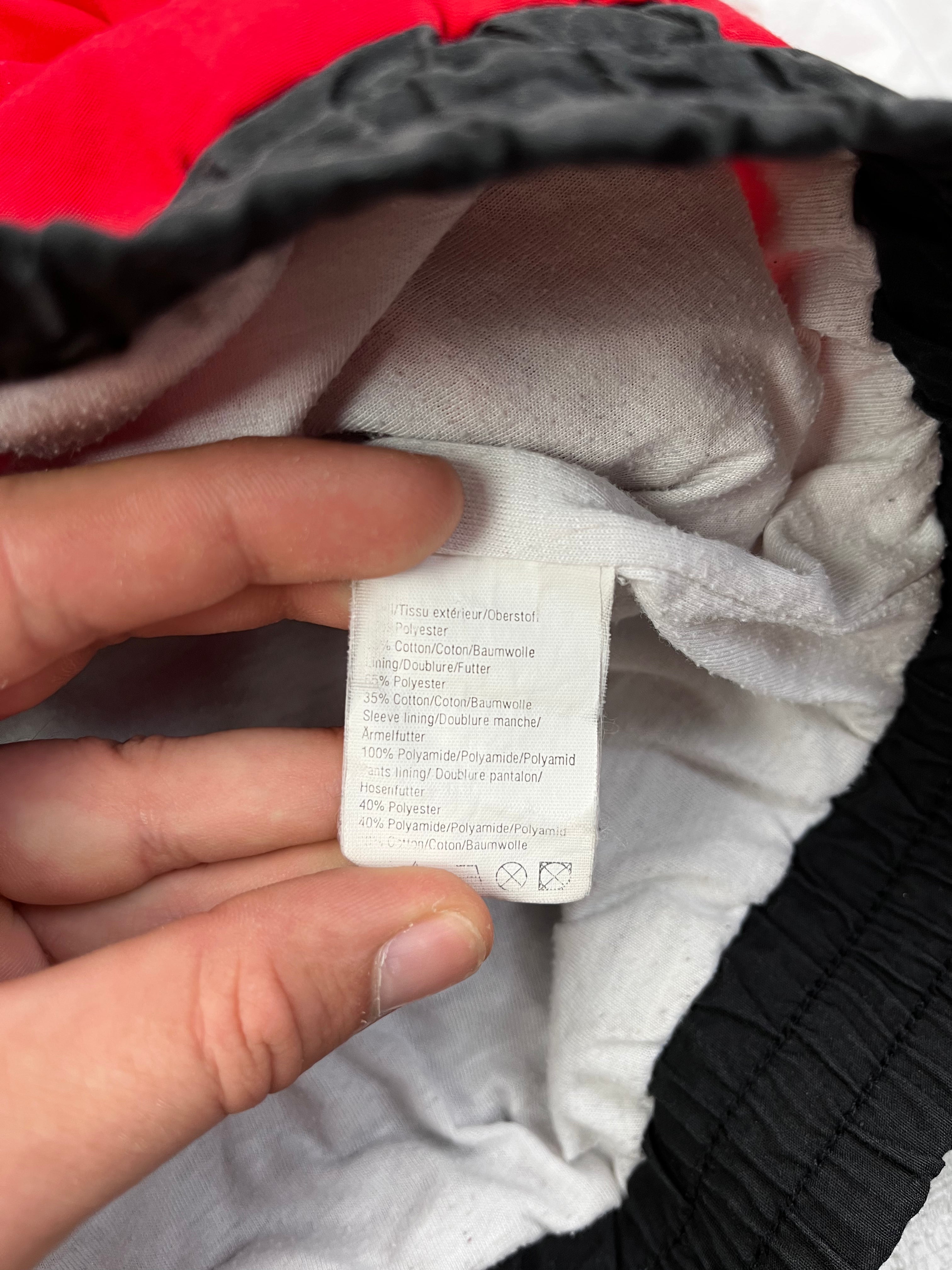 Puma Vintage Trainingsjacke 90s Schwarz Weiß Rot XL