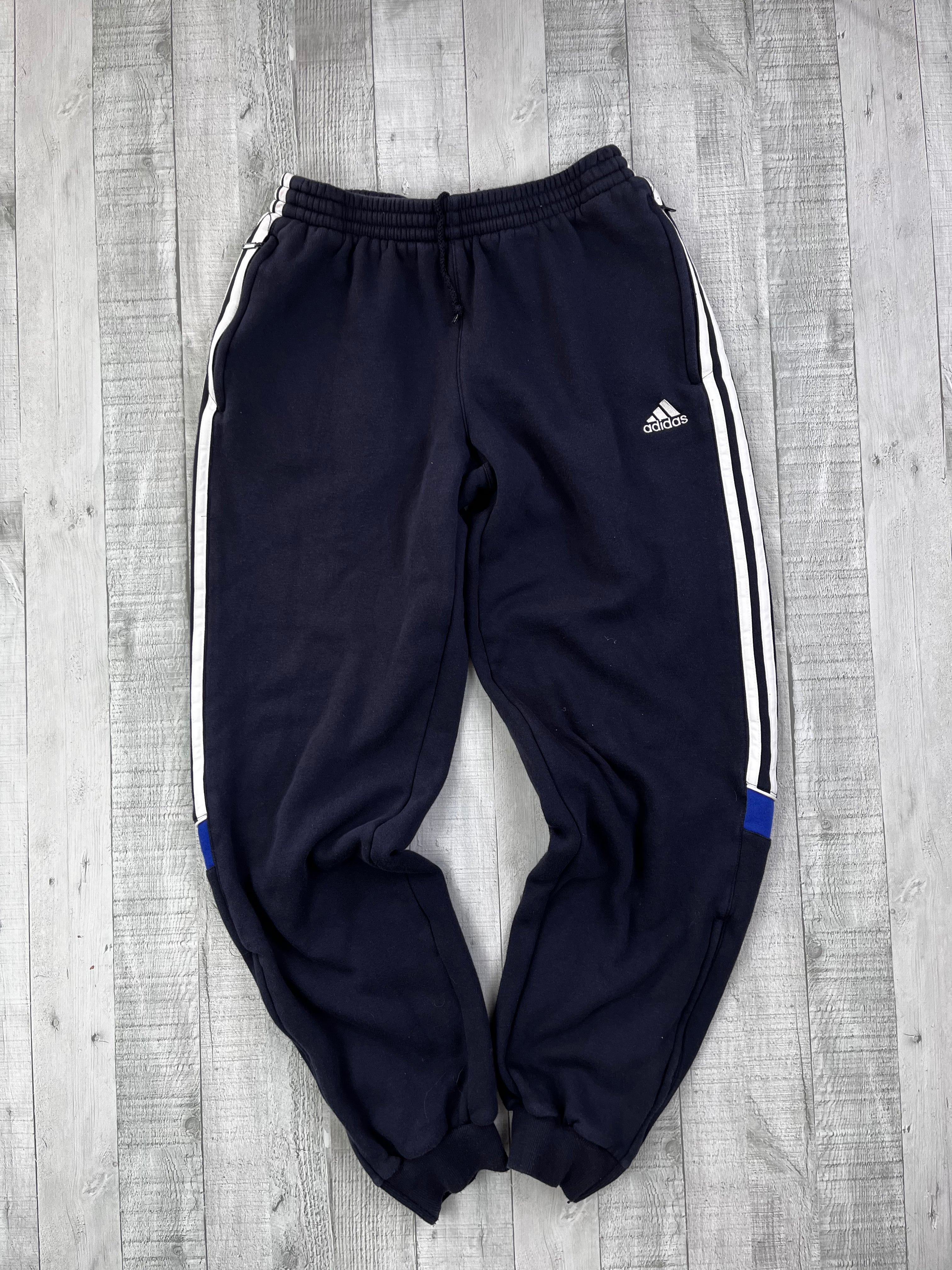Adidas Vintage Jogginganzug Y2K Dunkelblau Blau Weiß S