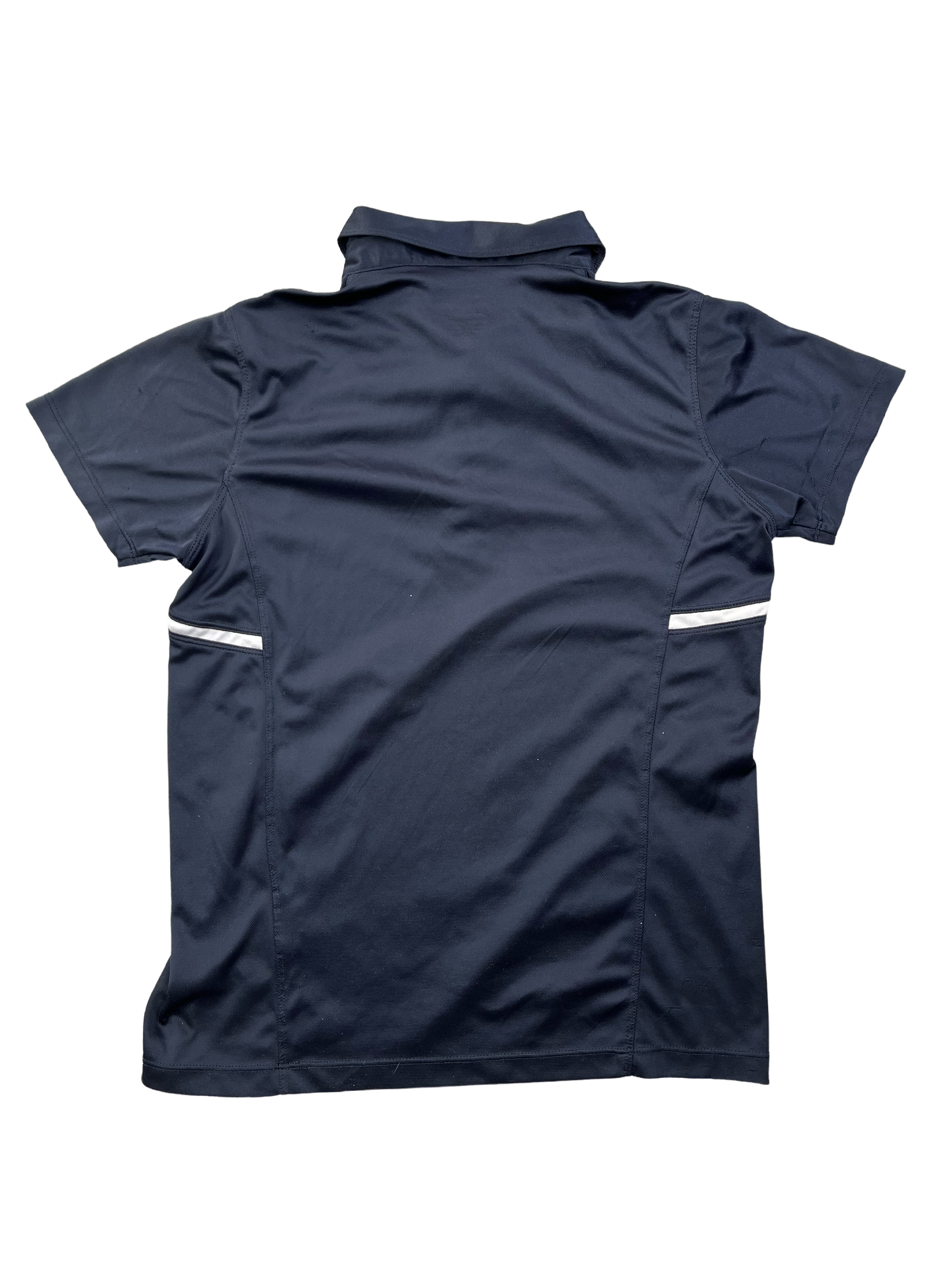 Nike Vintage Damen Poloshirt Sport Y2K Dunkelblau Weiß M