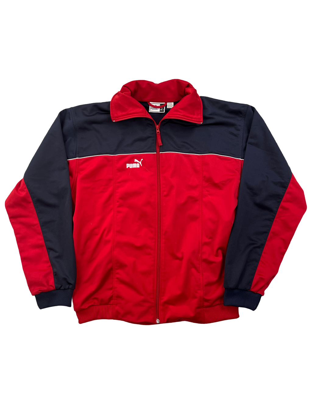 Puma Vintage Trainingsjacke 90s Rot Dunkelblau L