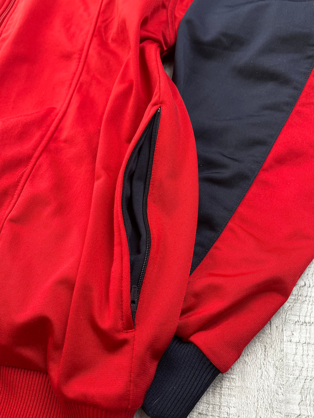 Puma Vintage Trainingsjacke 90s Rot Dunkelblau L