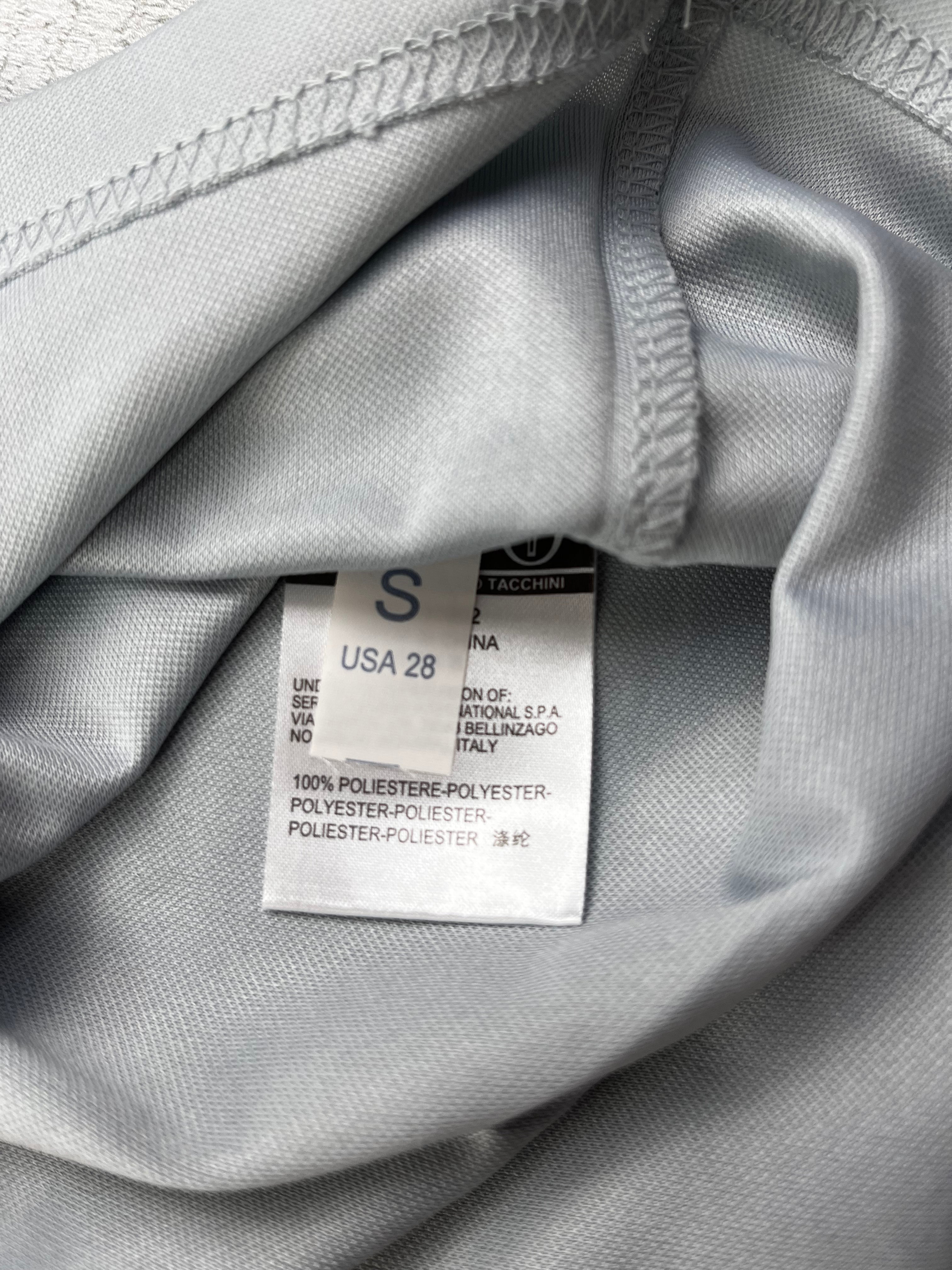 Sergio Tacchnini Vintage Poloshirt Sport Y2K Grau Weiß S