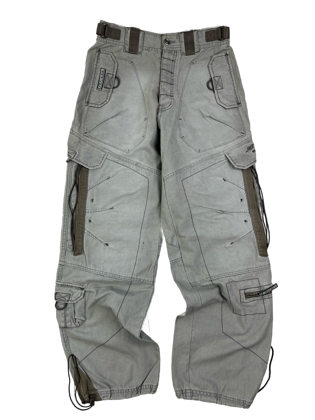 Jetlag Vintage Baggy Jeans Cargo Style 90s Grau S