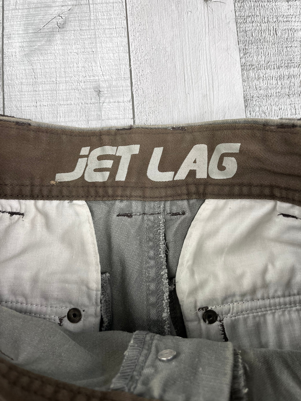 Jetlag Vintage Baggy Jeans Cargo Style 90s Grau S