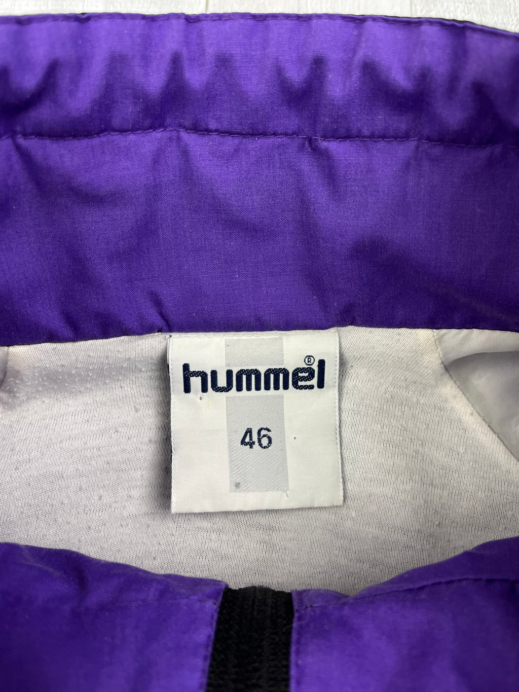 Hummel Vintage Trainingsanzug 90s Lila Schwarz Weiß M