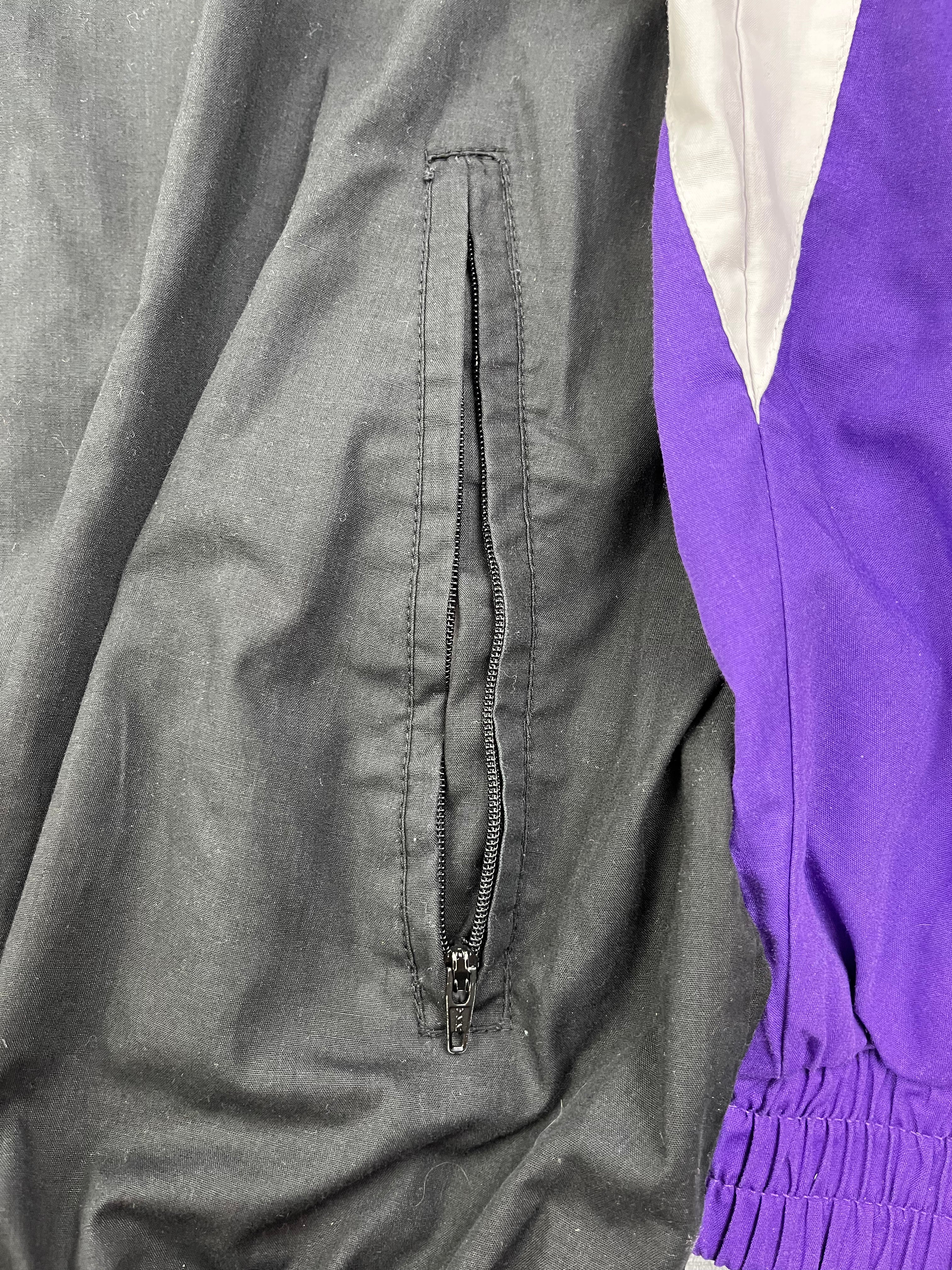 Hummel Vintage Trainingsanzug 90s Lila Schwarz Weiß M