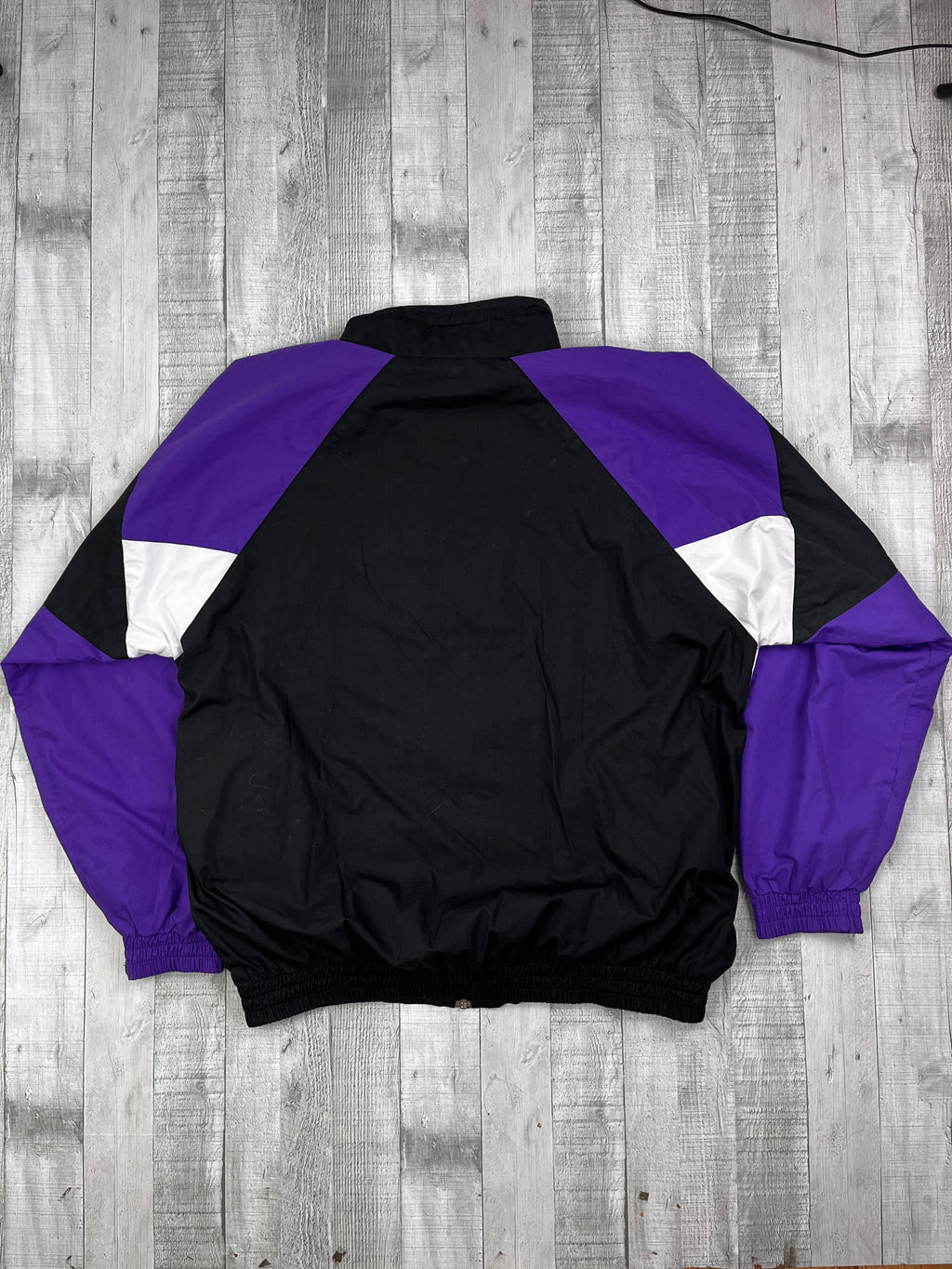 Hummel Vintage Trainingsanzug 90s Lila Schwarz Weiß M