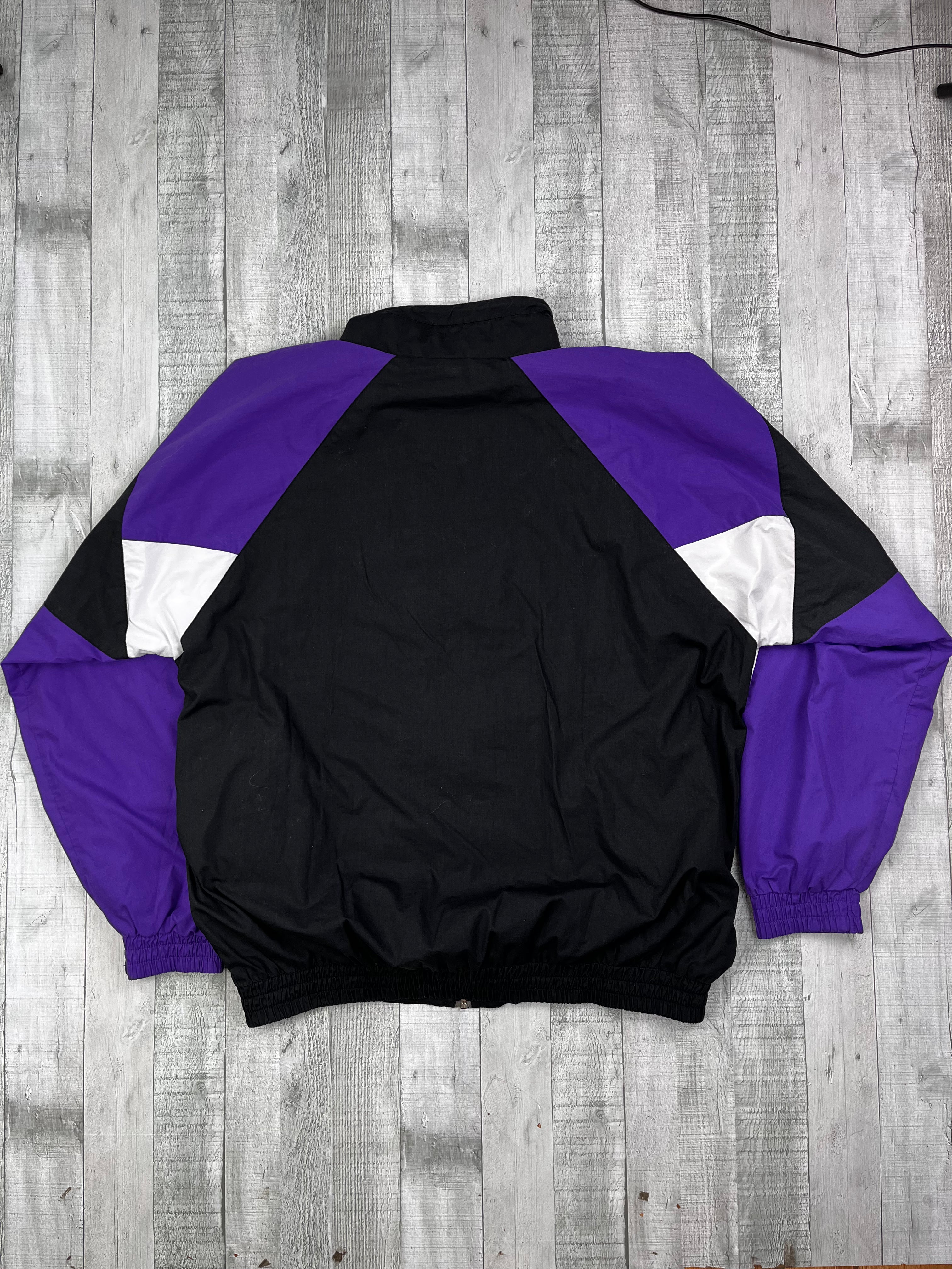 Hummel Vintage Trainingsanzug 90s Lila Schwarz Weiß M