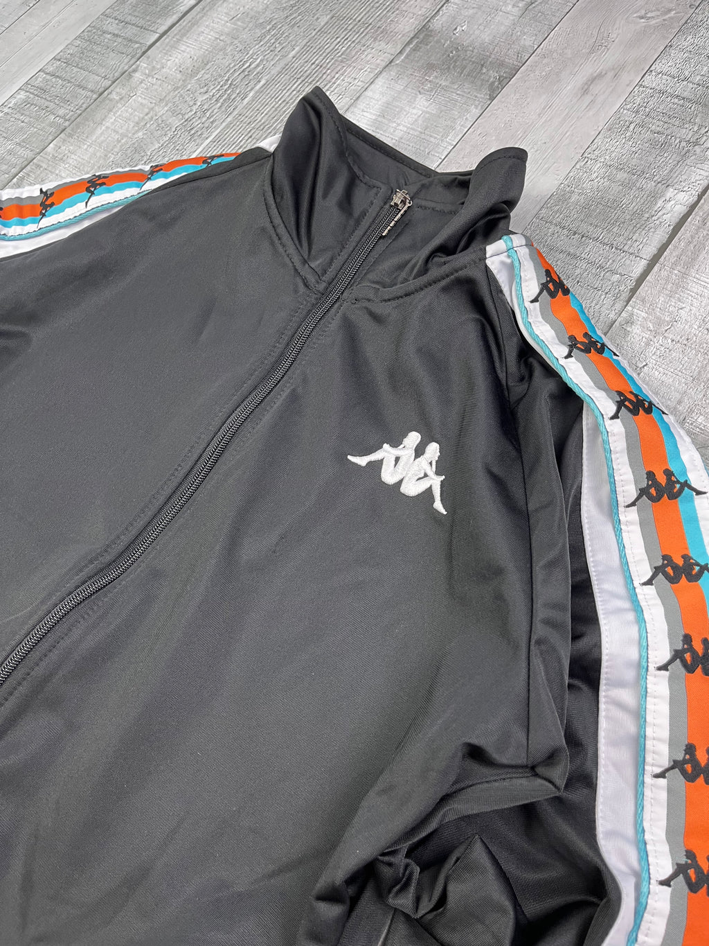 Kappa Vintage Trainingsjacke 90s Schwarz M