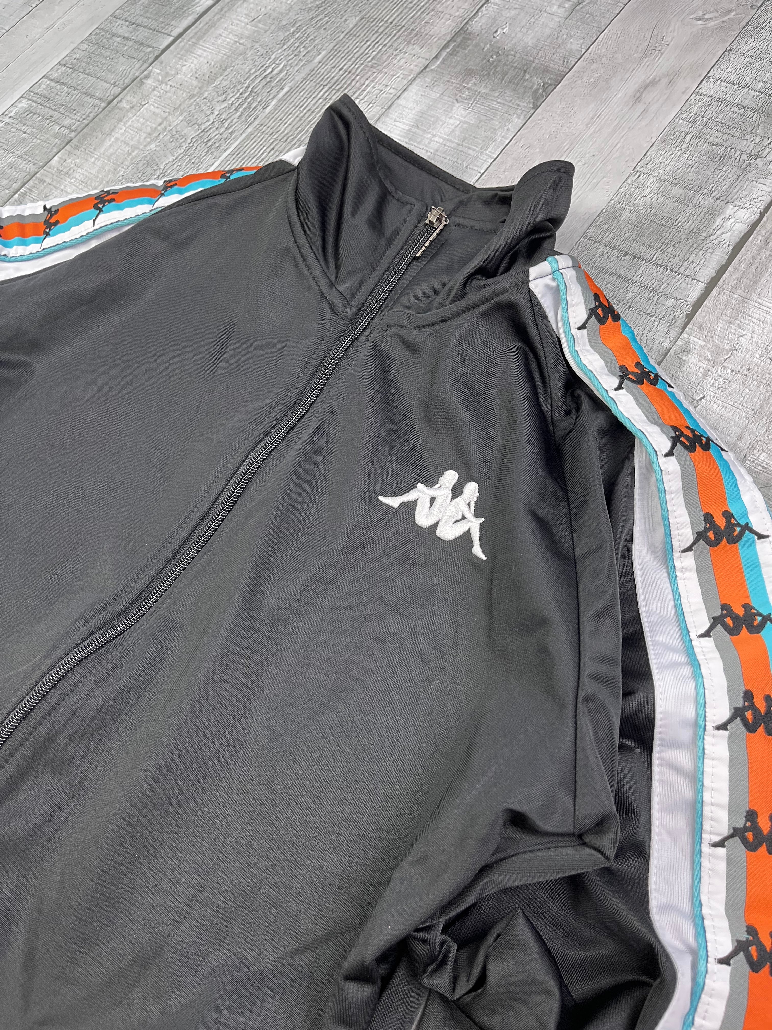 Kappa Vintage Trainingsjacke 90s Schwarz M