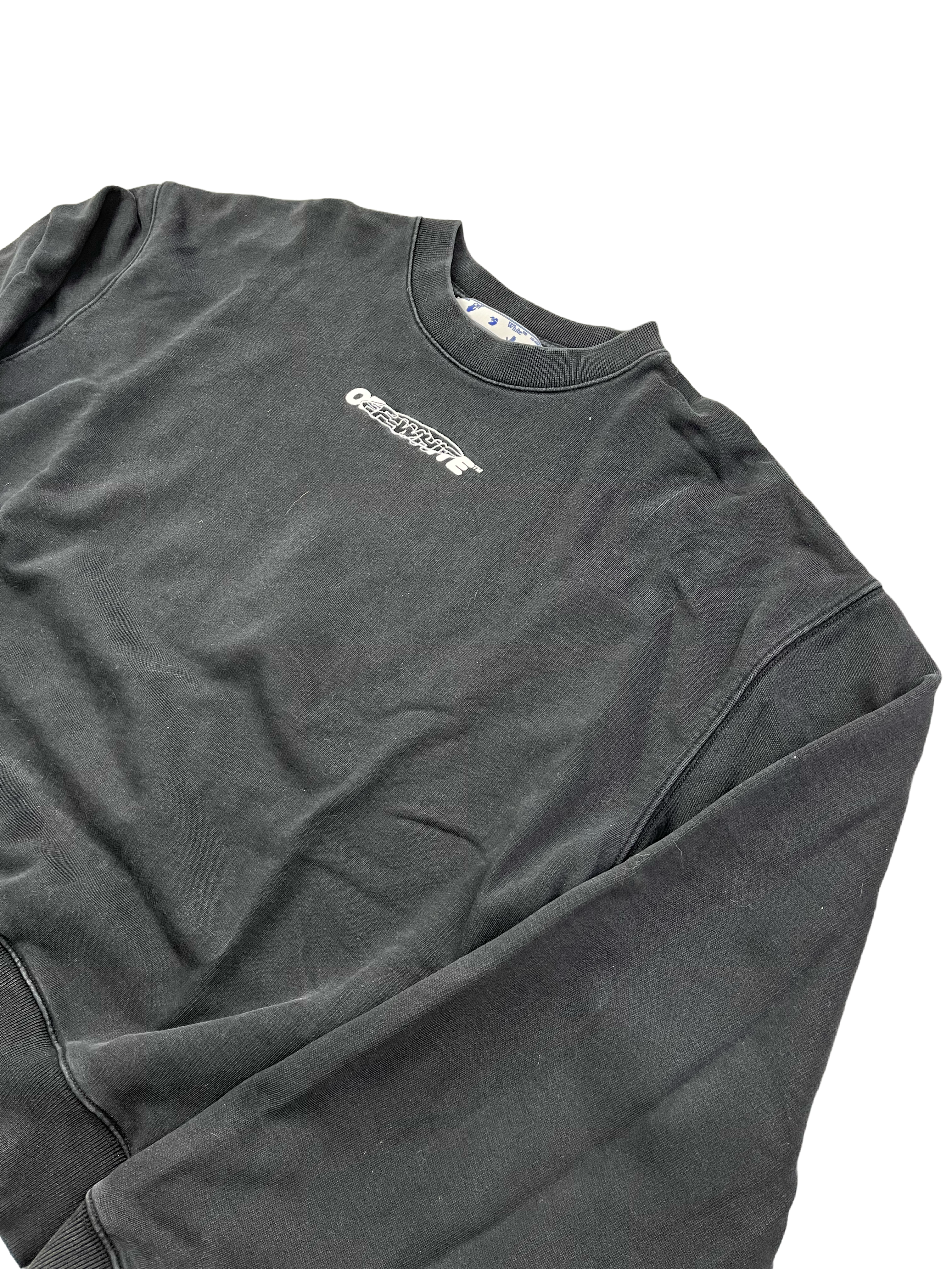 Off White Sweater Hands Off 2021 Collection Deadstock Schwarz Weiß L