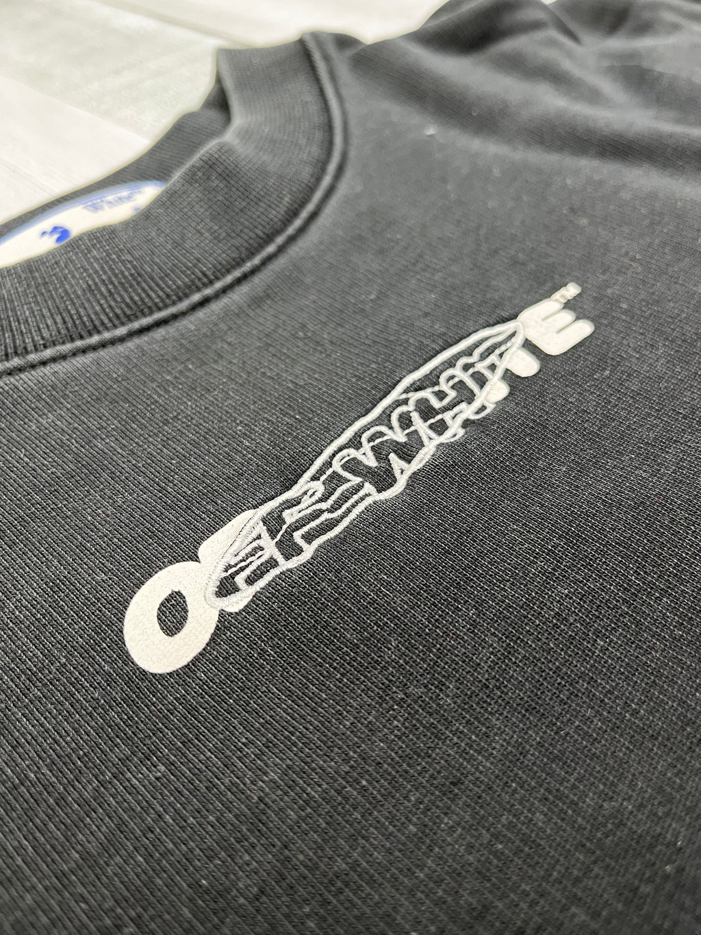 Off White Sweater Hands Off 2021 Collection Deadstock Schwarz Weiß L