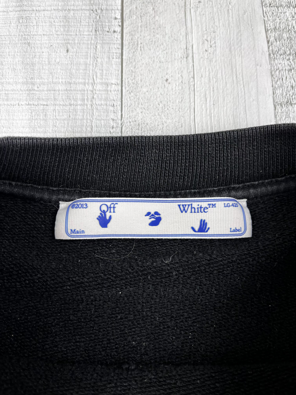 Off White Sweater Hands Off 2021 Collection Deadstock Schwarz Weiß L