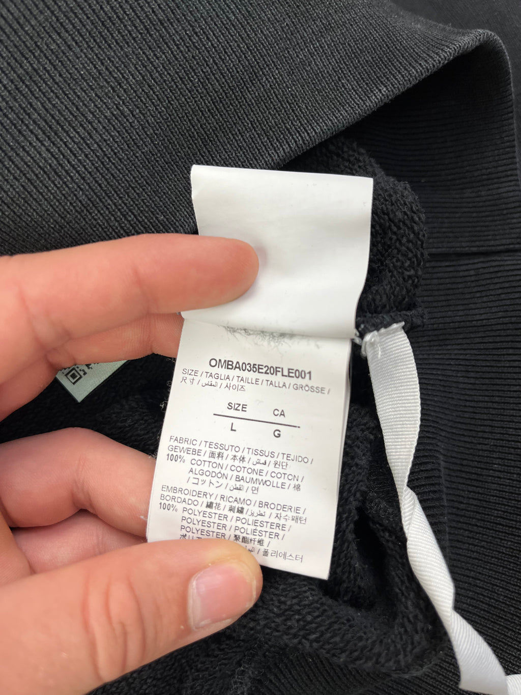 Off White Sweater Hands Off 2021 Collection Deadstock Schwarz Weiß L