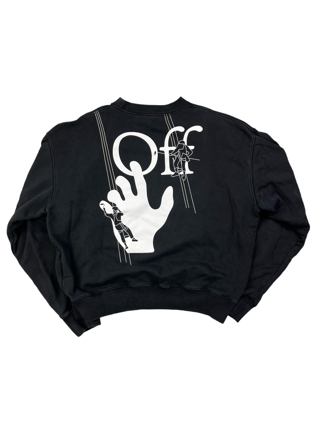 Off White Sweater Hands Off 2021 Collection Deadstock Schwarz Weiß L
