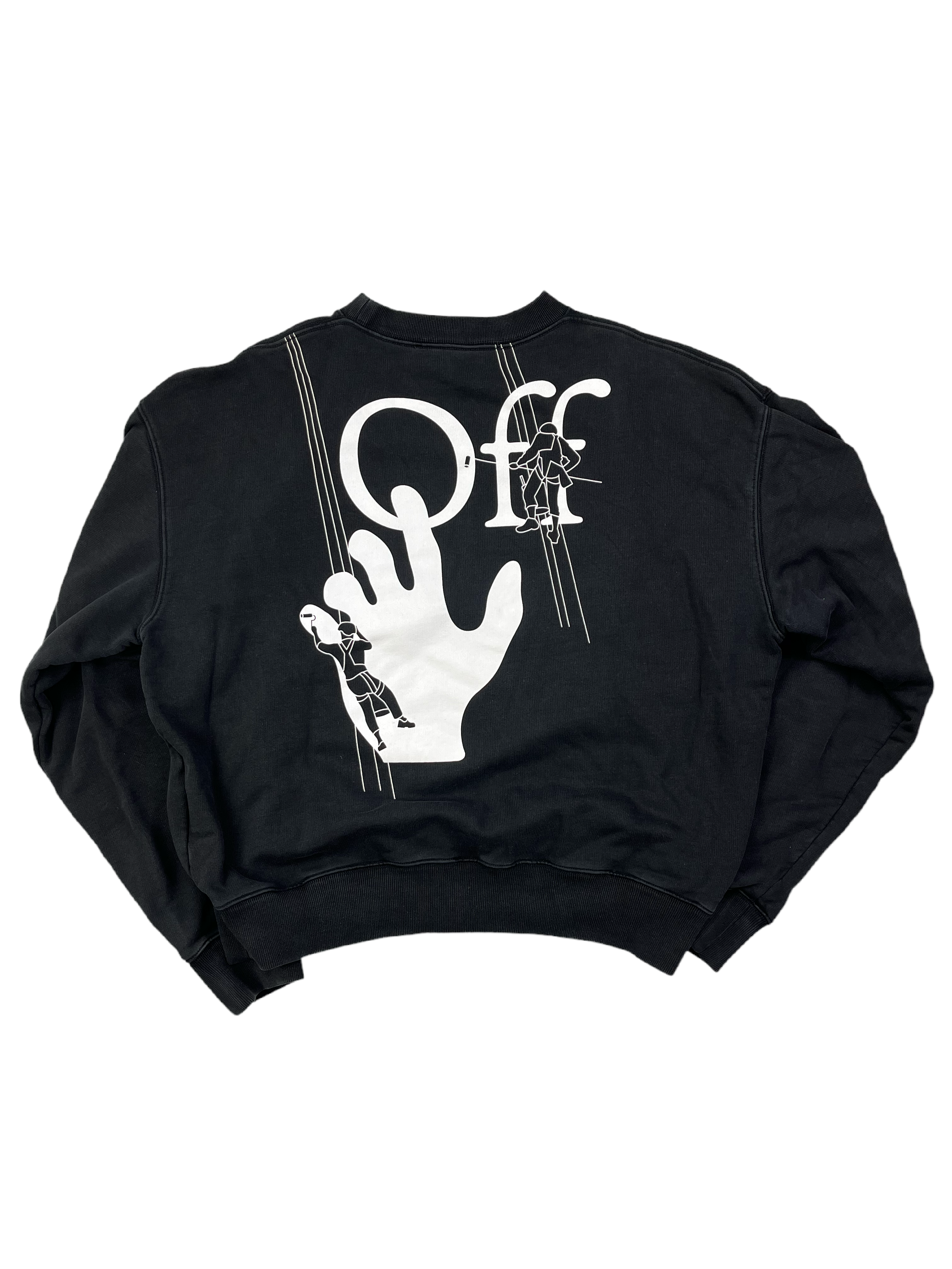 Off White Sweater Hands Off 2021 Collection Deadstock Schwarz Weiß L
