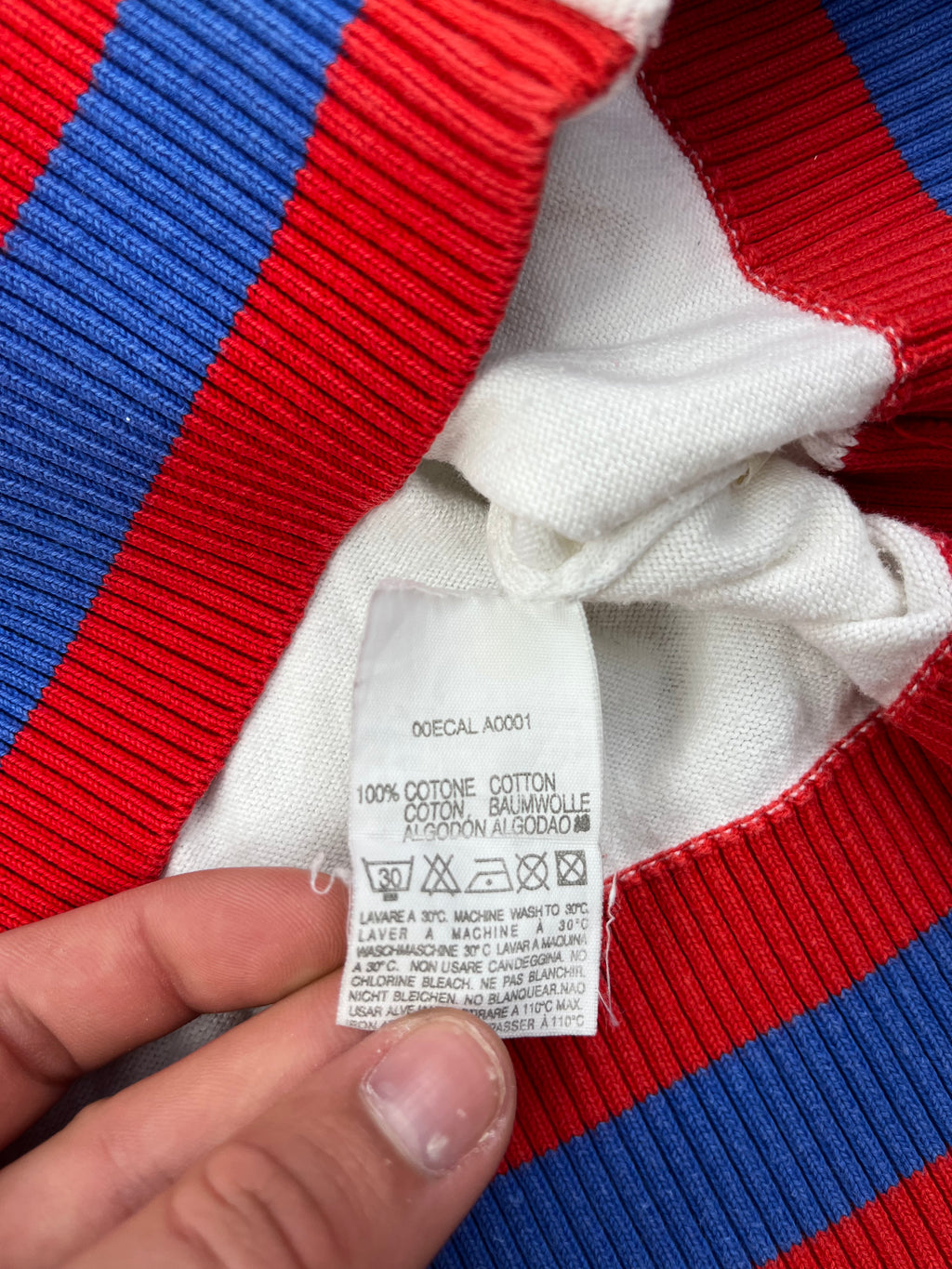 Diesel Vintage Zipper Victorious 90s Weiß Rot Blau XL