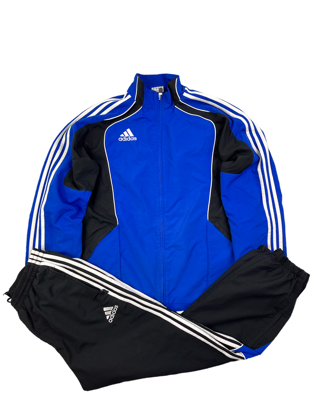 Adidas Vintage Trainingsanzug Y2K Blau Schwarz M