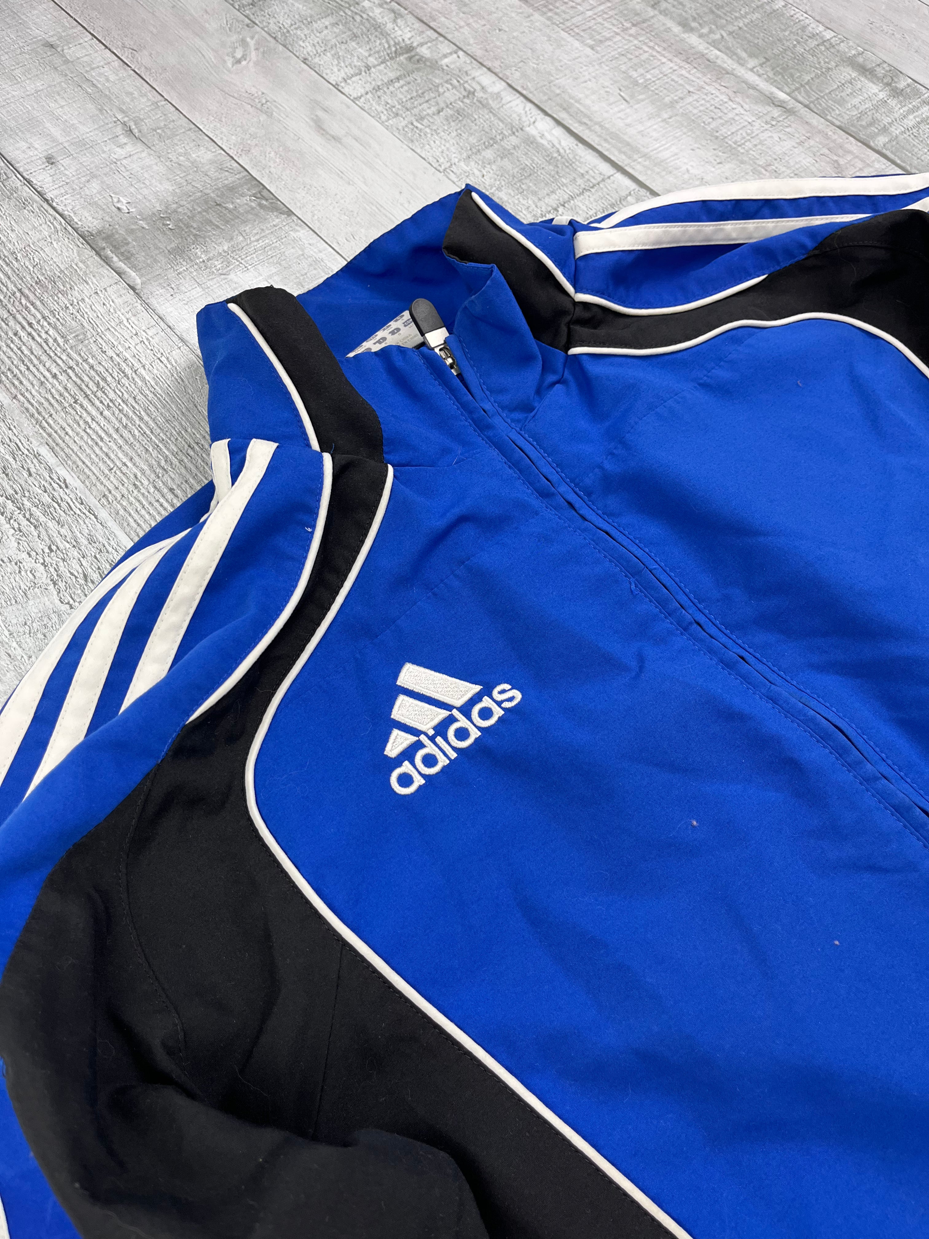 Adidas Vintage Trainingsanzug Y2K Blau Schwarz M