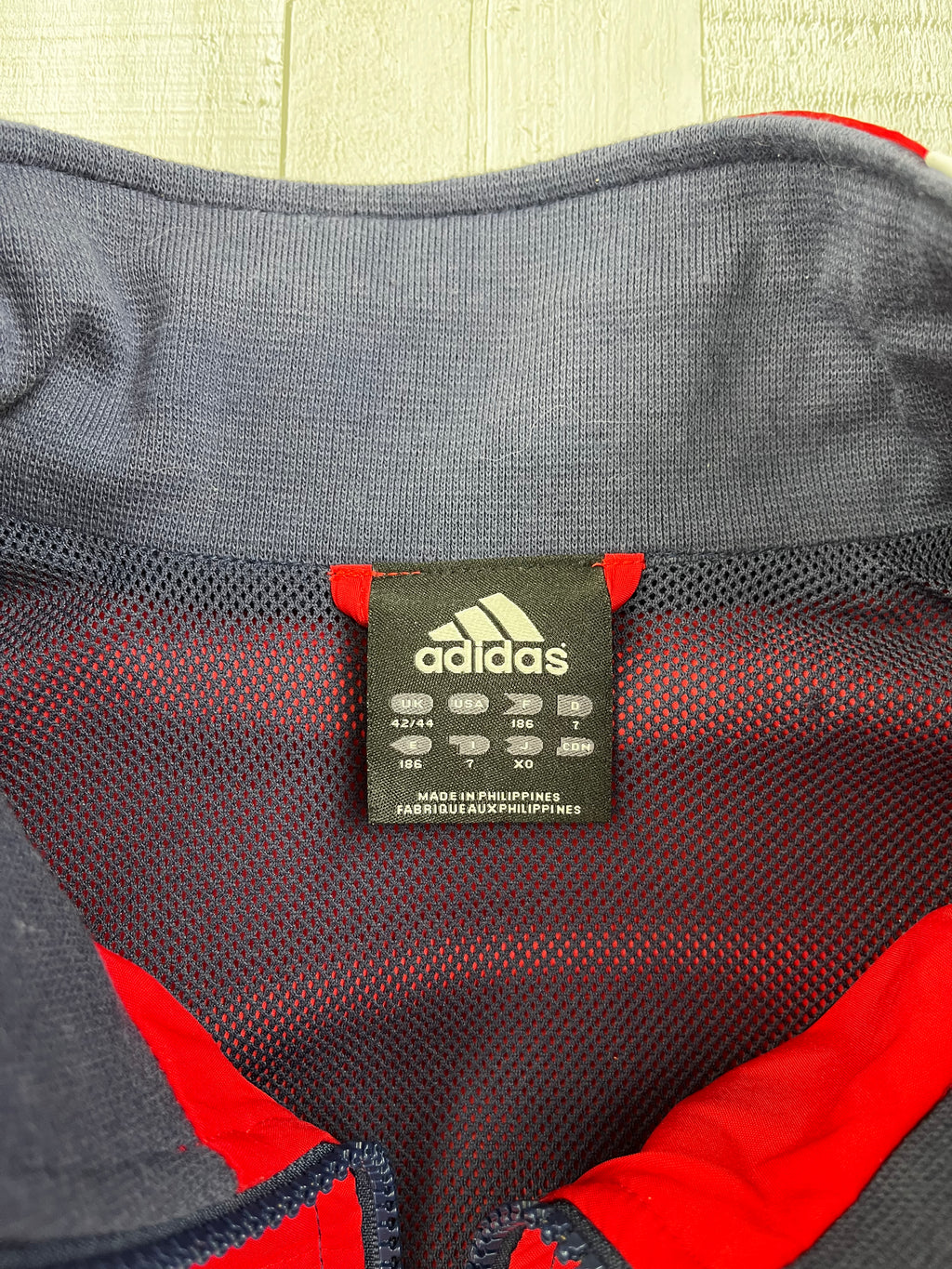 Adidas Vintage Trainingsanzug Y2K Dunkelblau Rot XL