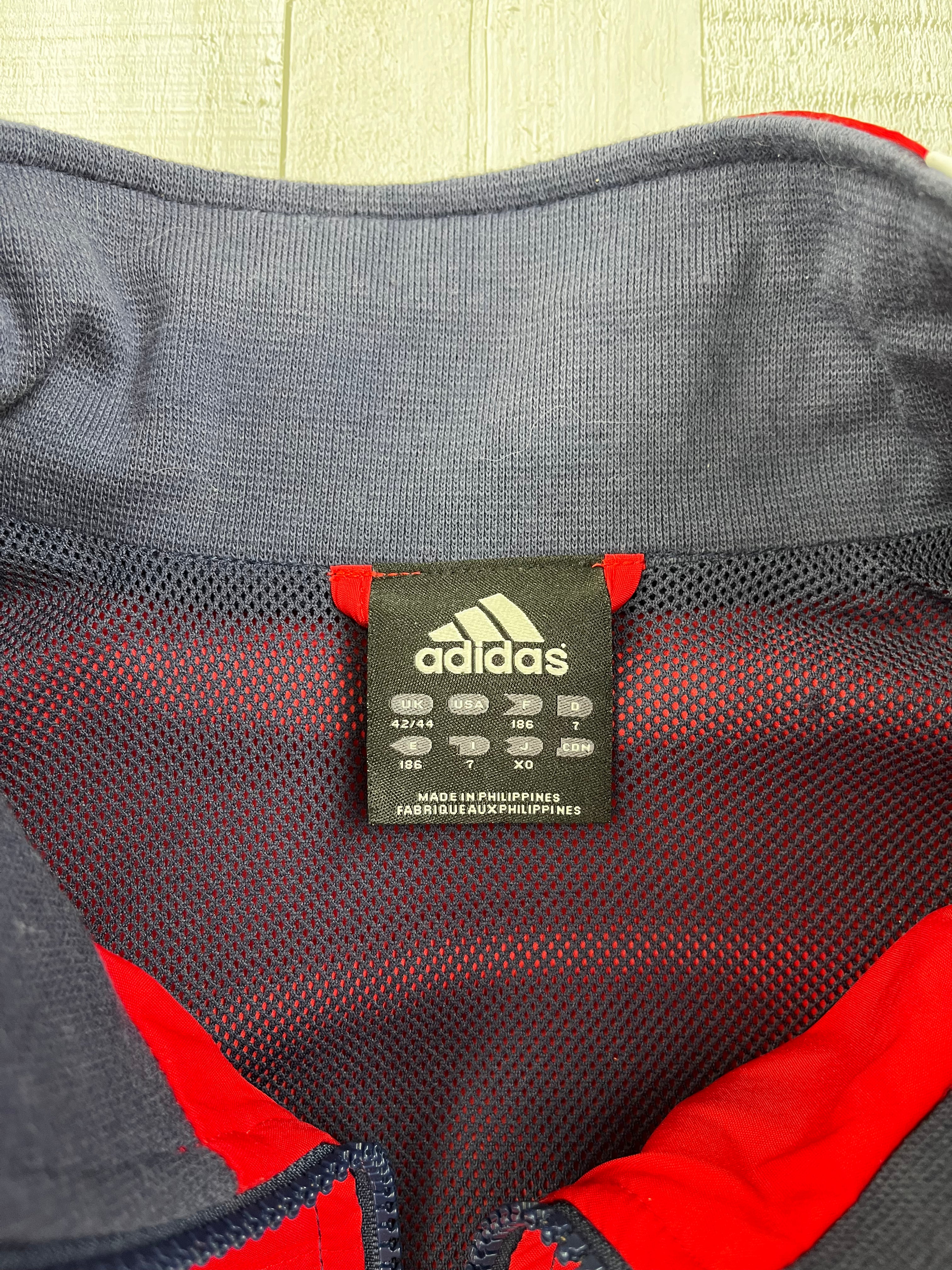 Adidas Vintage Trainingsanzug Y2K Dunkelblau Rot XL