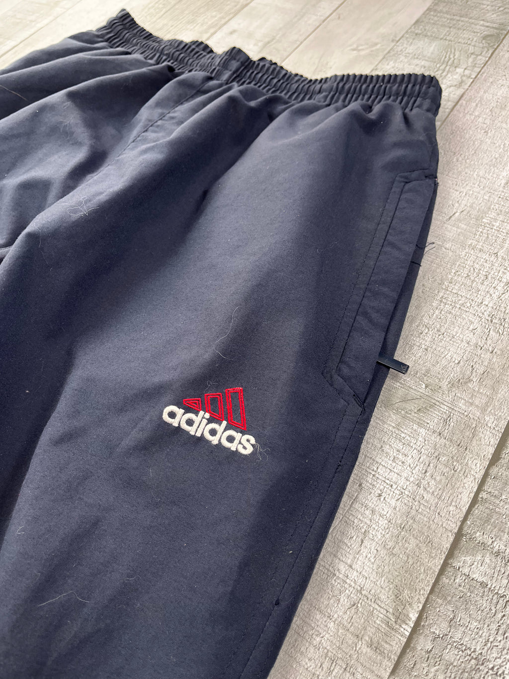 Adidas Vintage Trainingsanzug 90s Dunkelblau Weiß S