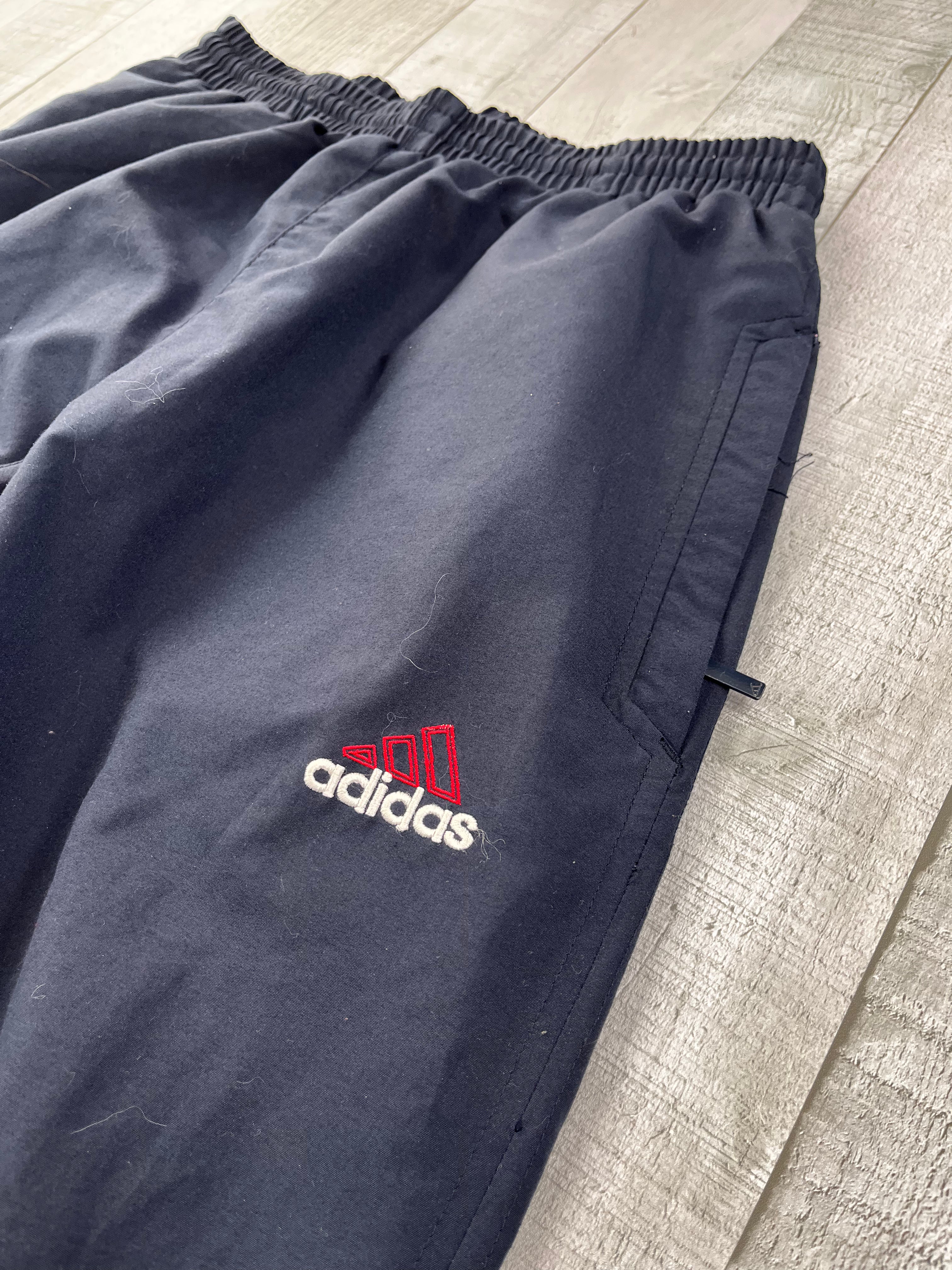 Adidas Vintage Trainingsanzug 90s Dunkelblau Weiß S