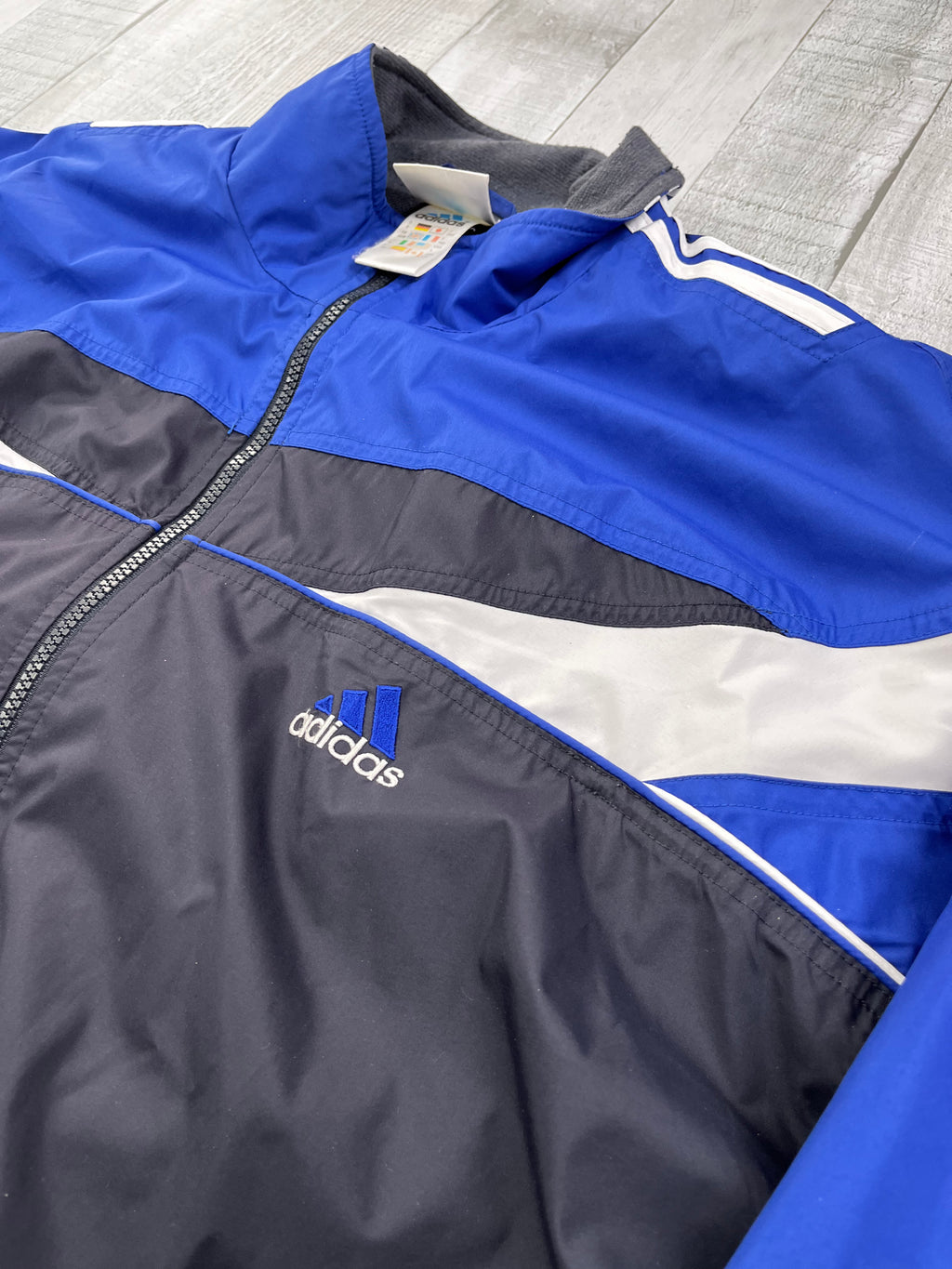 Adidas Vintage Trainingsanzug 90s Blau Schwarz L