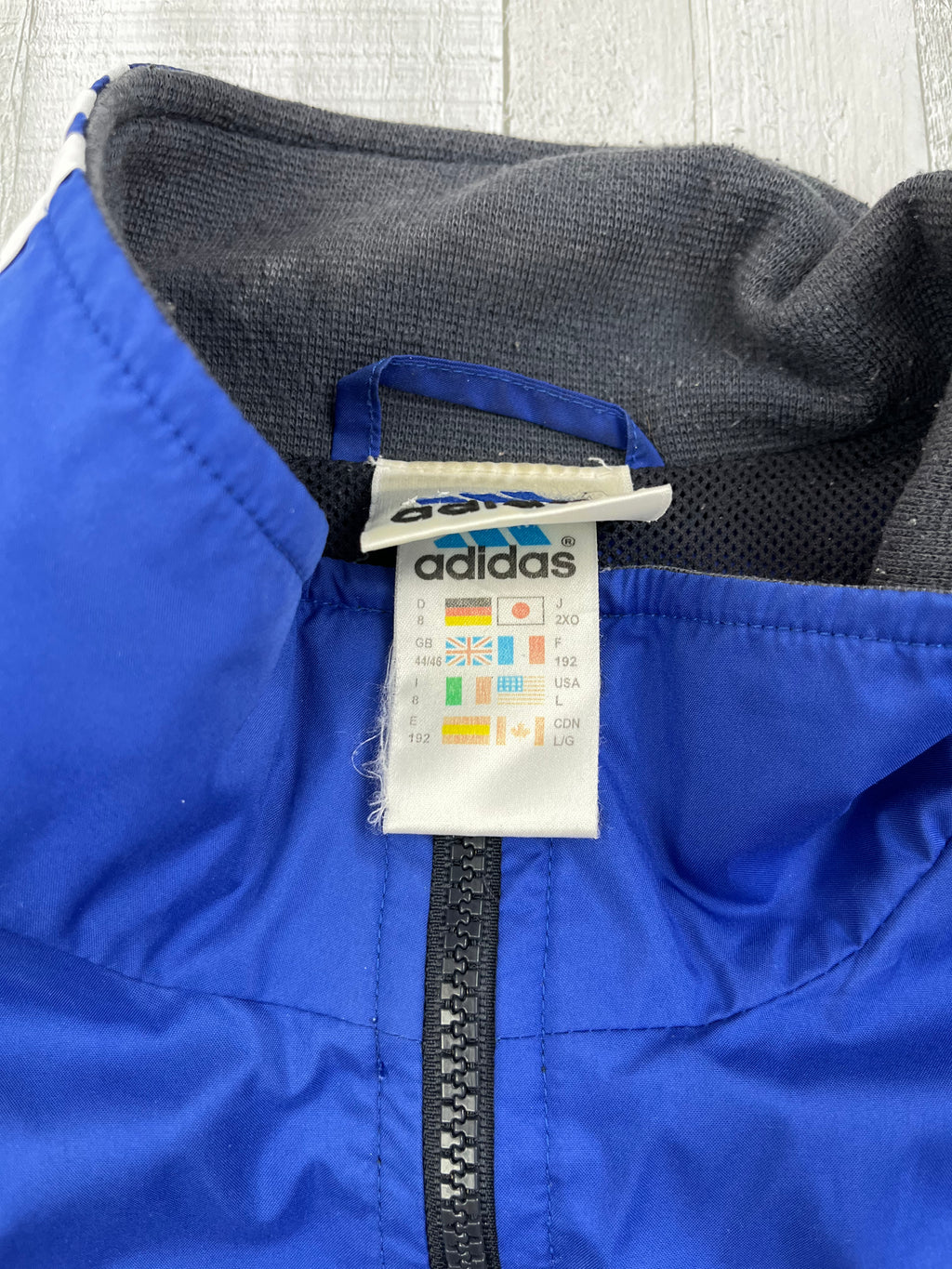 Adidas Vintage Trainingsanzug 90s Blau Schwarz L
