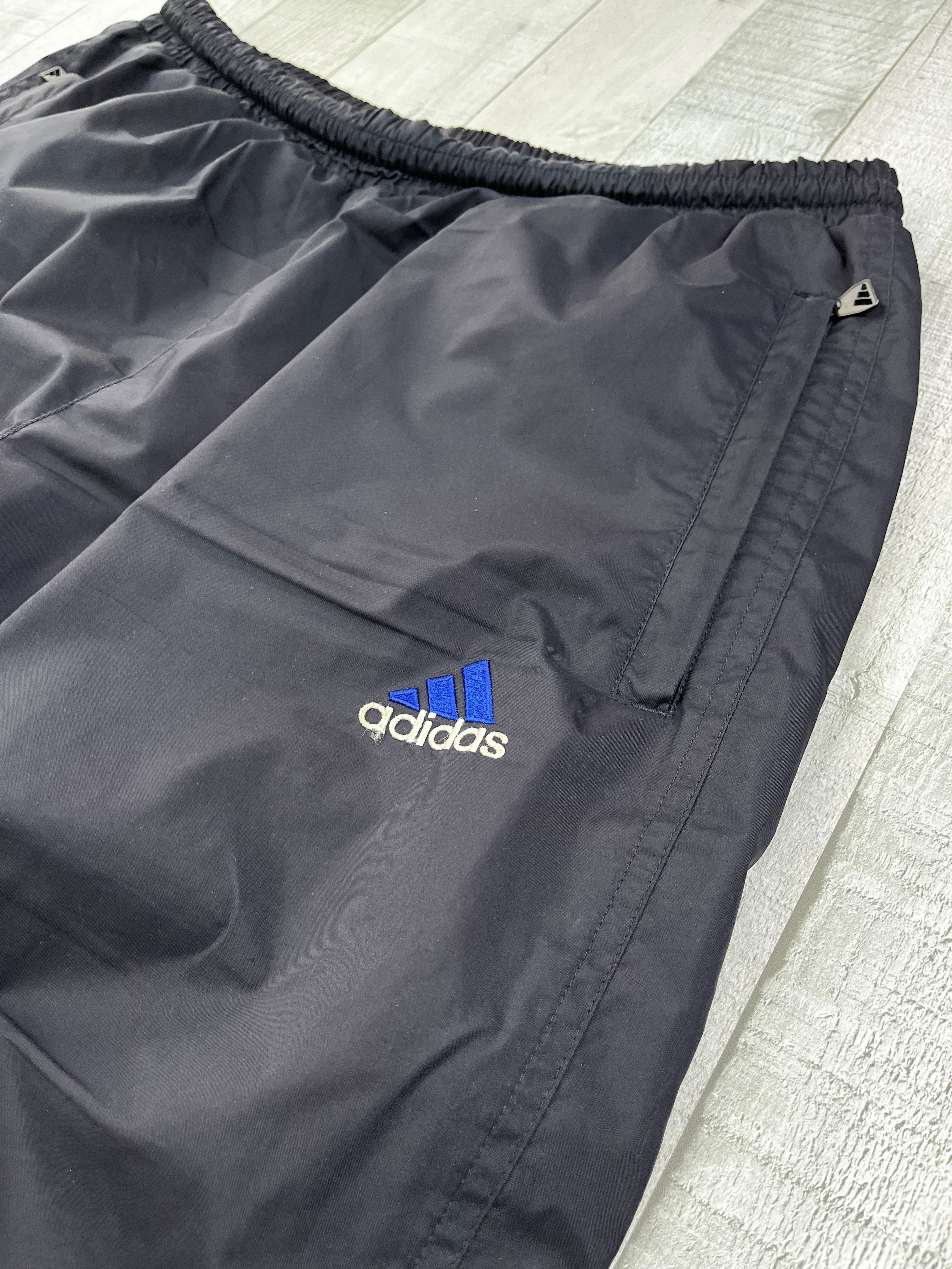 Adidas Vintage Trainingsanzug 90s Blau Schwarz L