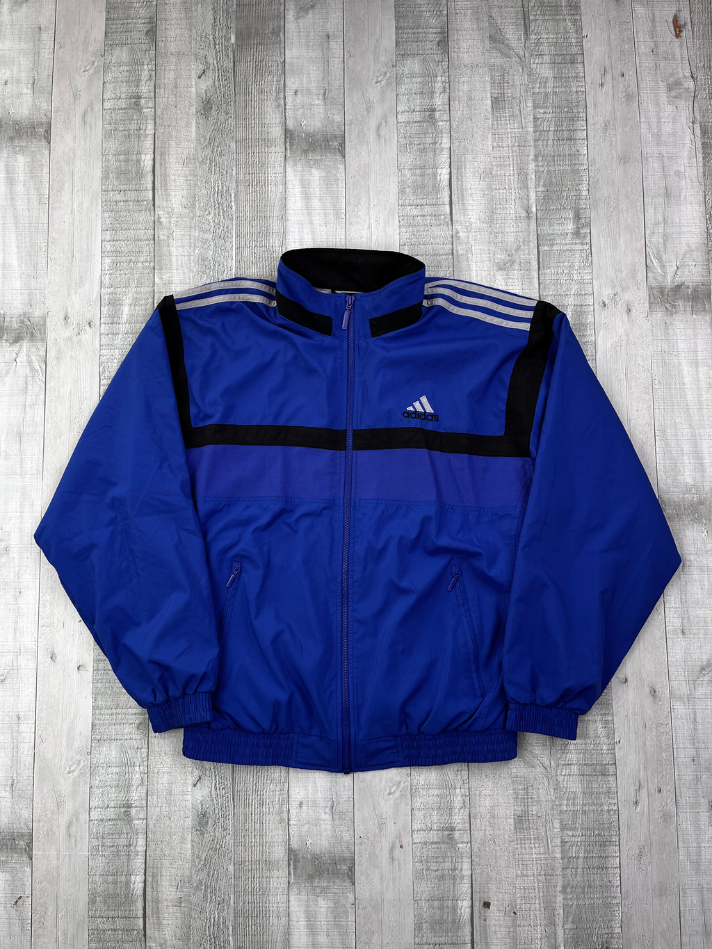 Adidas Vintage Trainingsanzug Y2K Blau Schwarz M