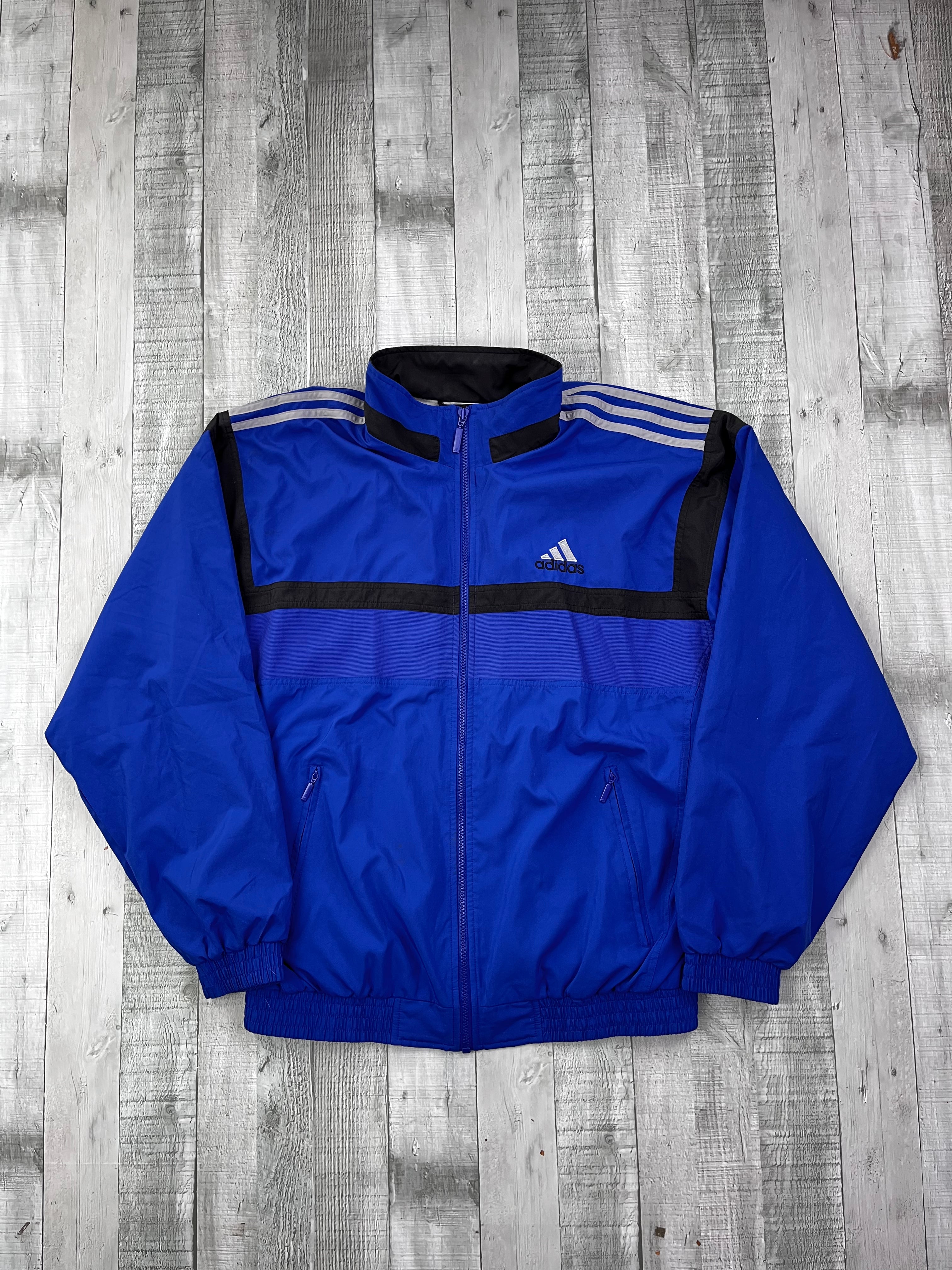 Adidas Vintage Trainingsanzug Y2K Blau Schwarz M