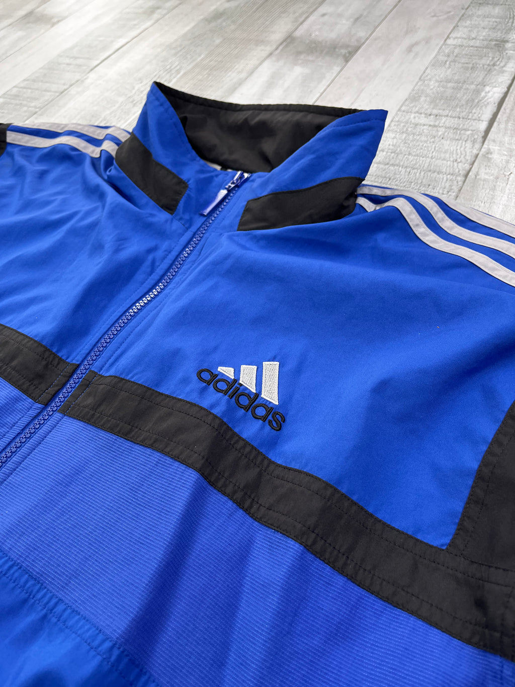 Adidas Vintage Trainingsanzug Y2K Blau Schwarz M