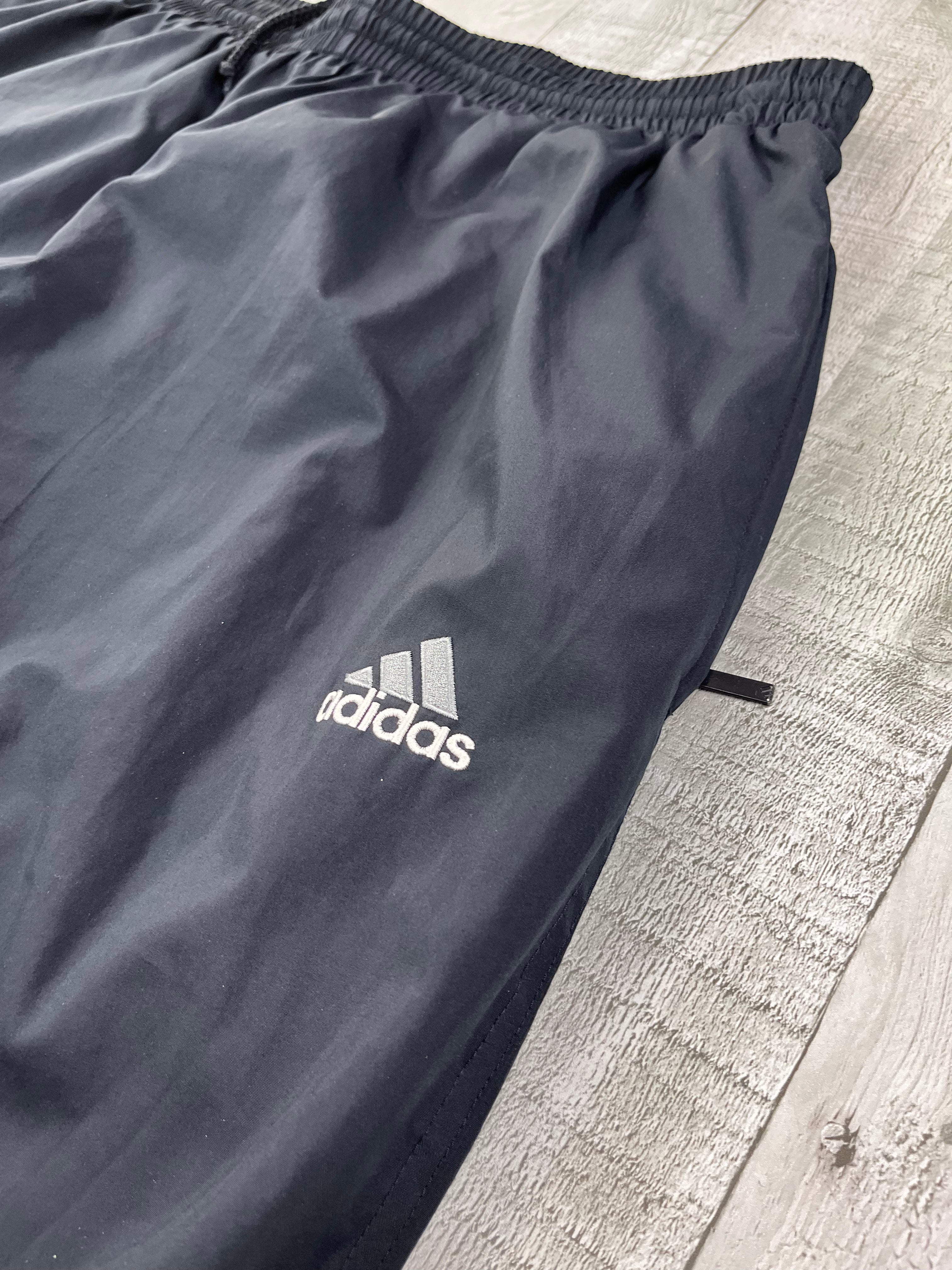 Adidas Vintage Trainingsanzug Y2K Grau Schwarz XL