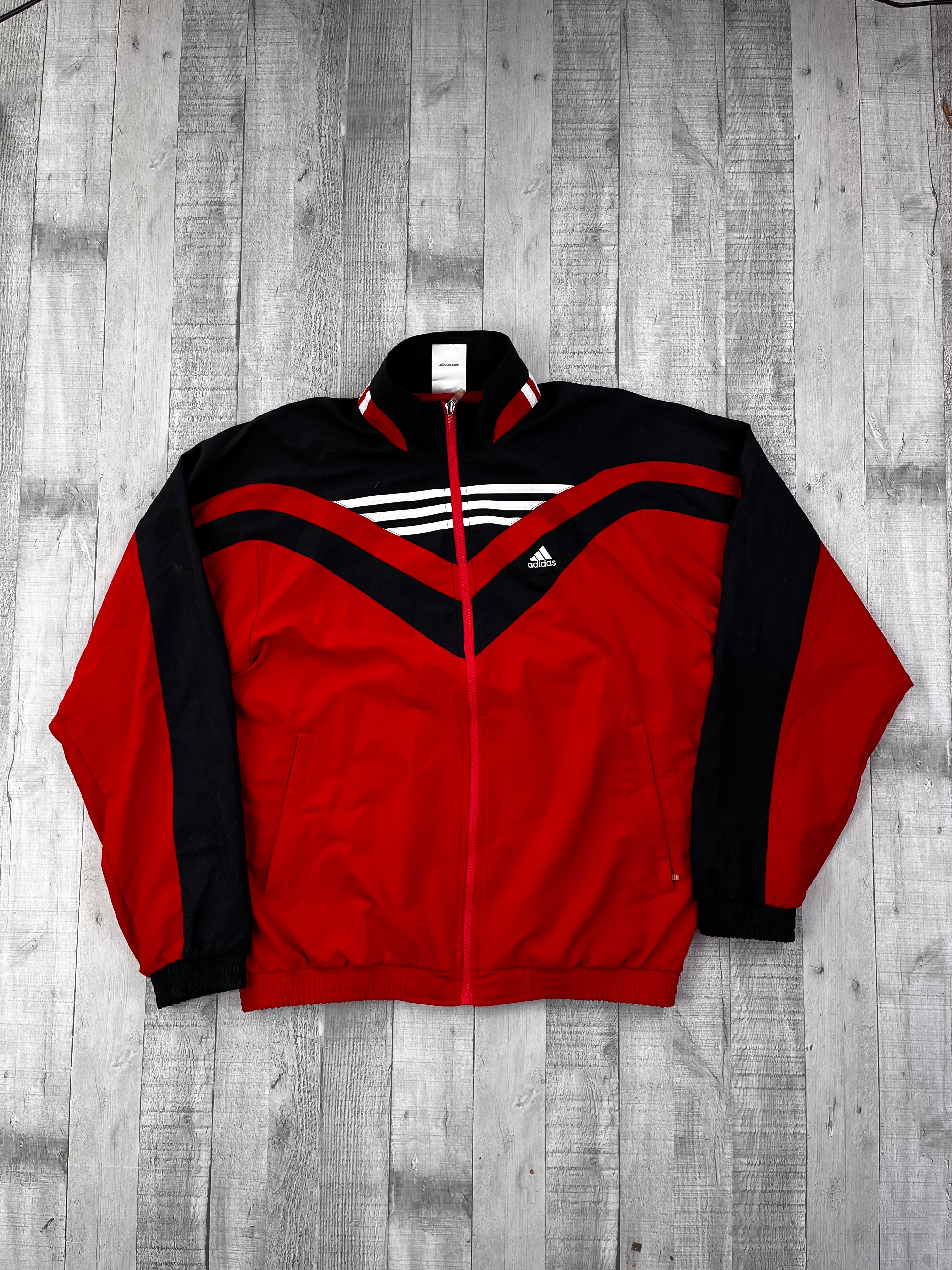 Adidas Vintage Trainingsanzug Y2K Schwarz Rot M