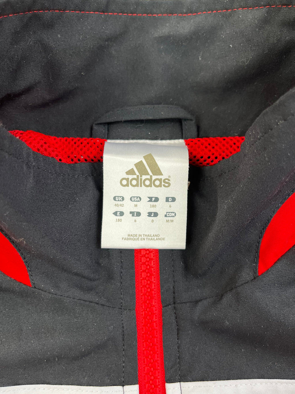 Adidas Vintage Trainingsanzug Y2K Schwarz Rot M