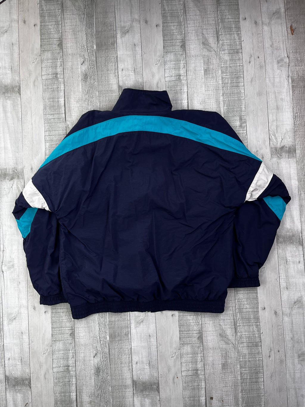 Adidas Vintage Trainingsanzug 90s Dunkelblau Türkis Weiß L