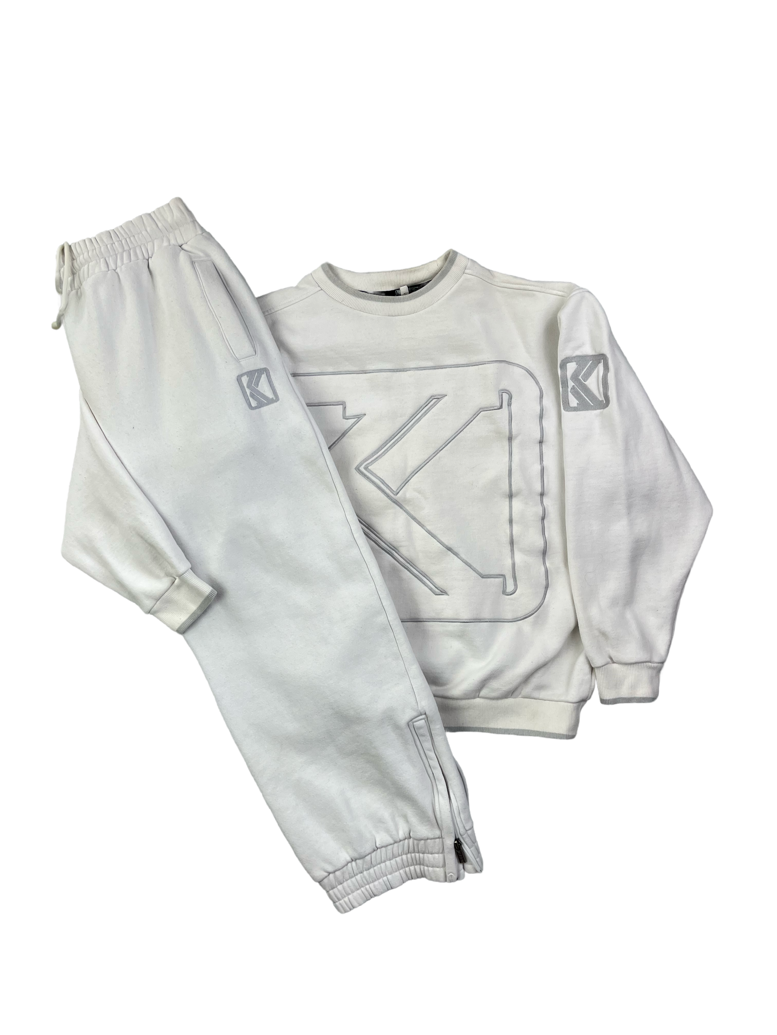 Karl Kani Vintage Jogginganzug 90s Weiß Grau S