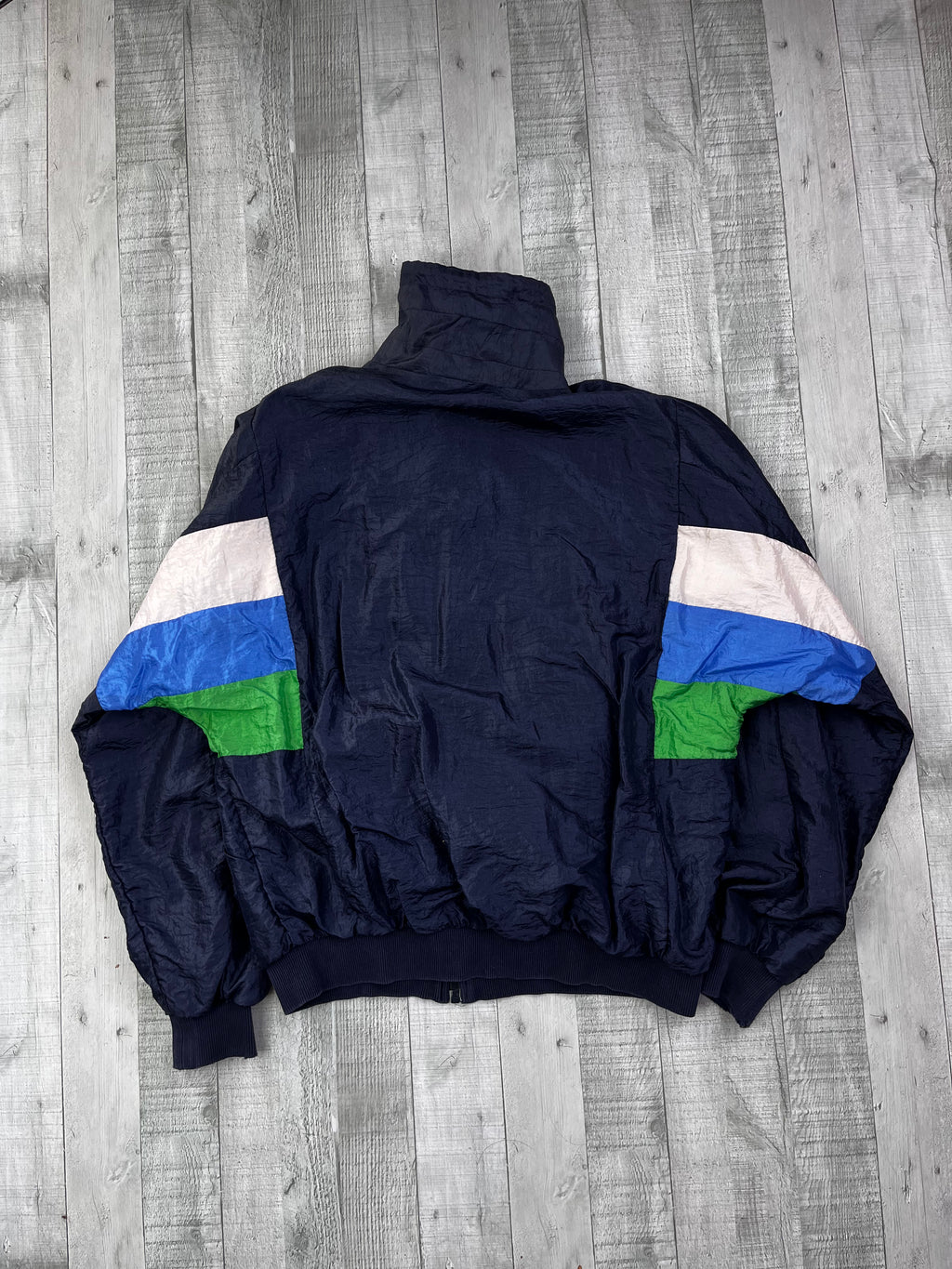 Lacoste Vintage Trainingsanzug 90s Dunkeblau Grün Weiß L