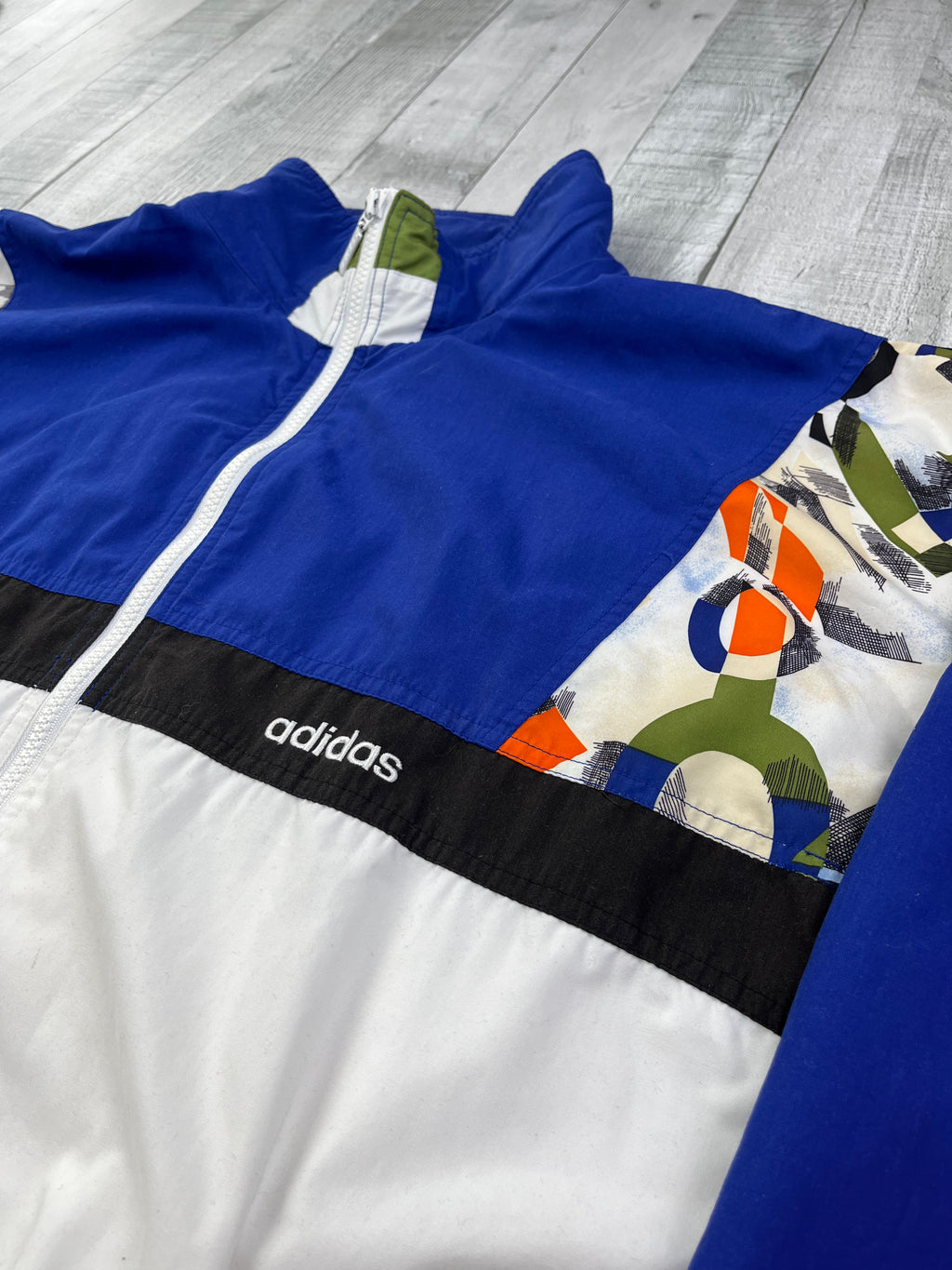 Adidas Vintage Trainingsanzug ATP Tour 90s Blau Weiß Muster XL