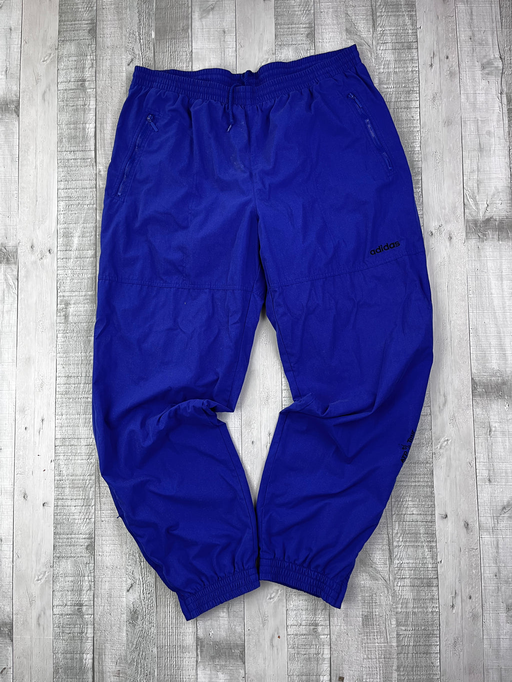 Adidas Vintage Trainingsanzug ATP Tour 90s Blau Weiß Muster XL