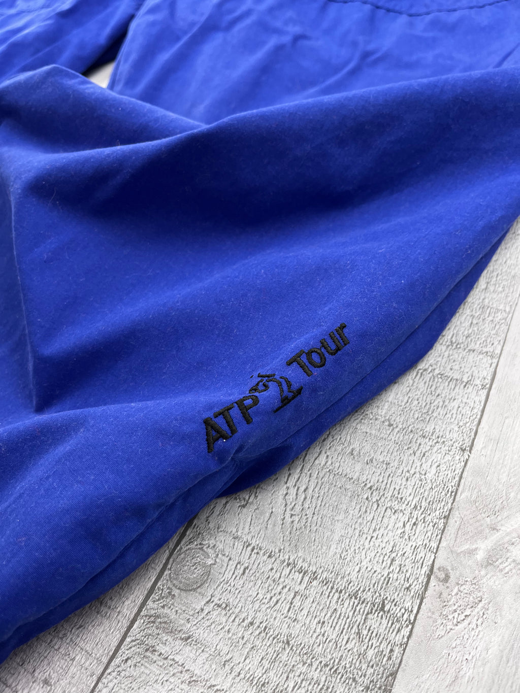 Adidas Vintage Trainingsanzug ATP Tour 90s Blau Weiß Muster XL