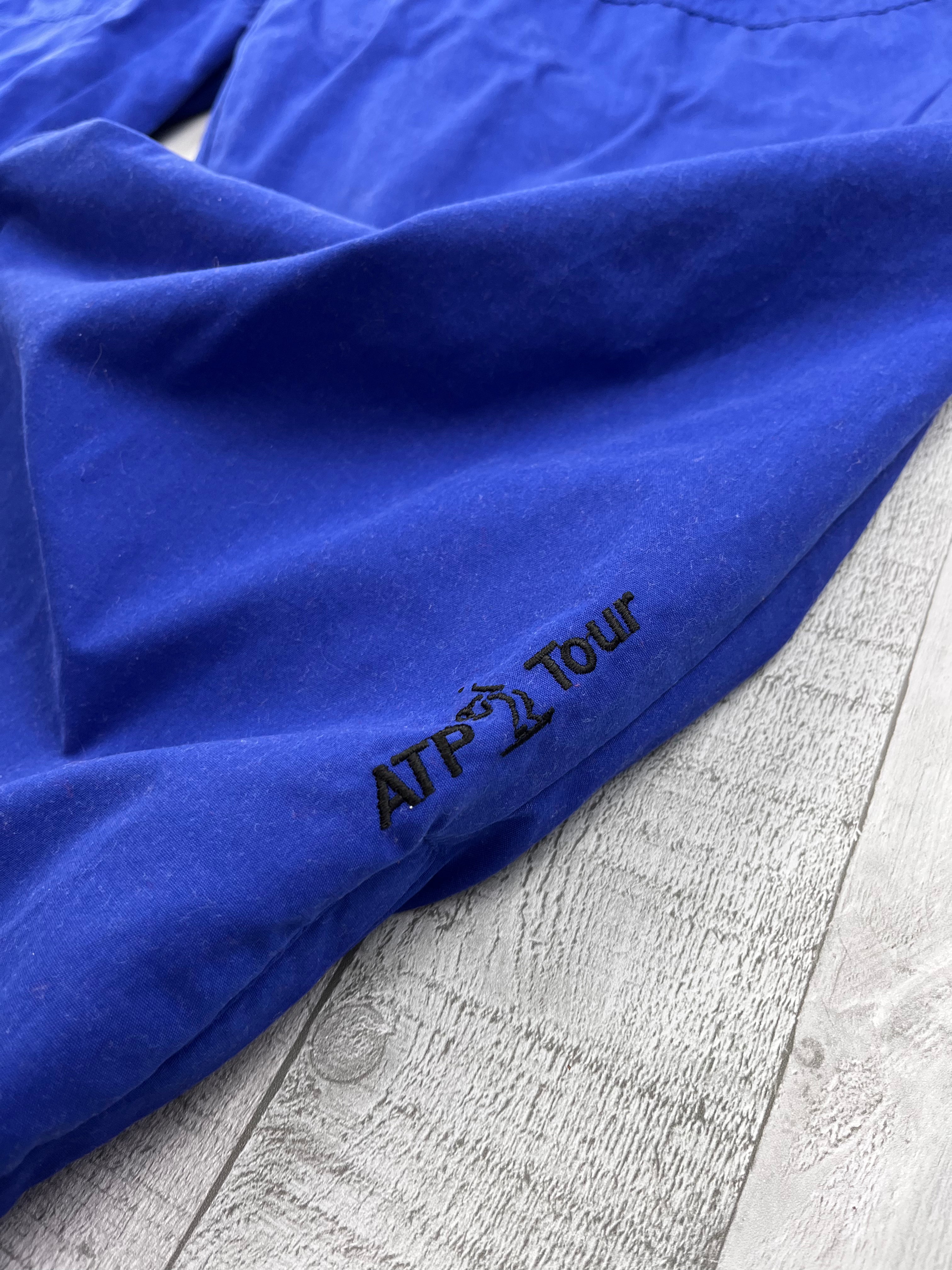 Adidas Vintage Trainingsanzug ATP Tour 90s Blau Weiß Muster XL
