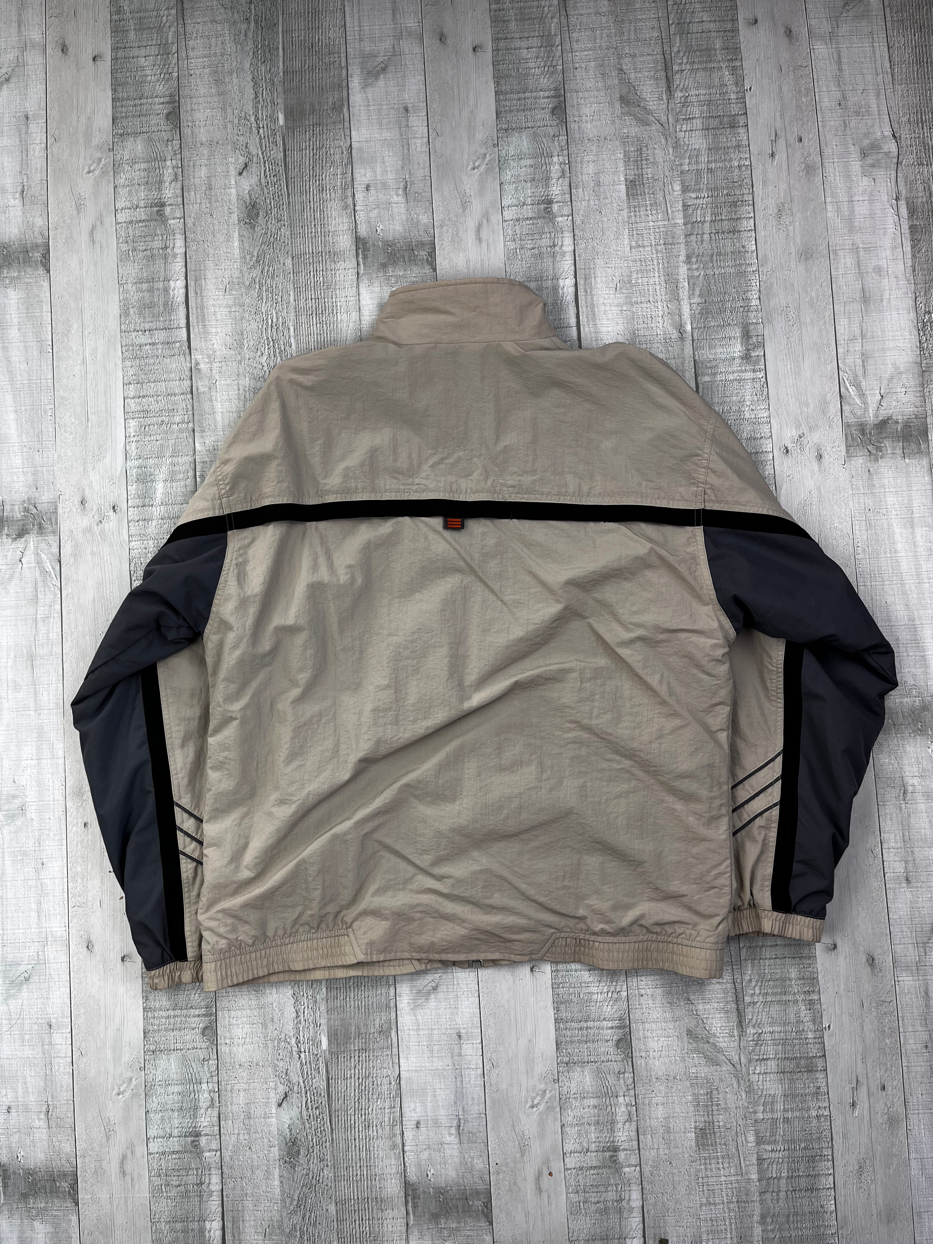 Adidas Vintage Trainingsanzug 90s Beige Dunkelgrau M