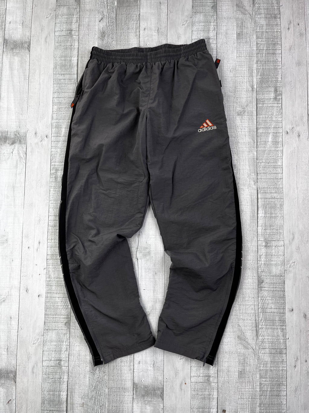 Adidas Vintage Trainingsanzug 90s Beige Dunkelgrau M