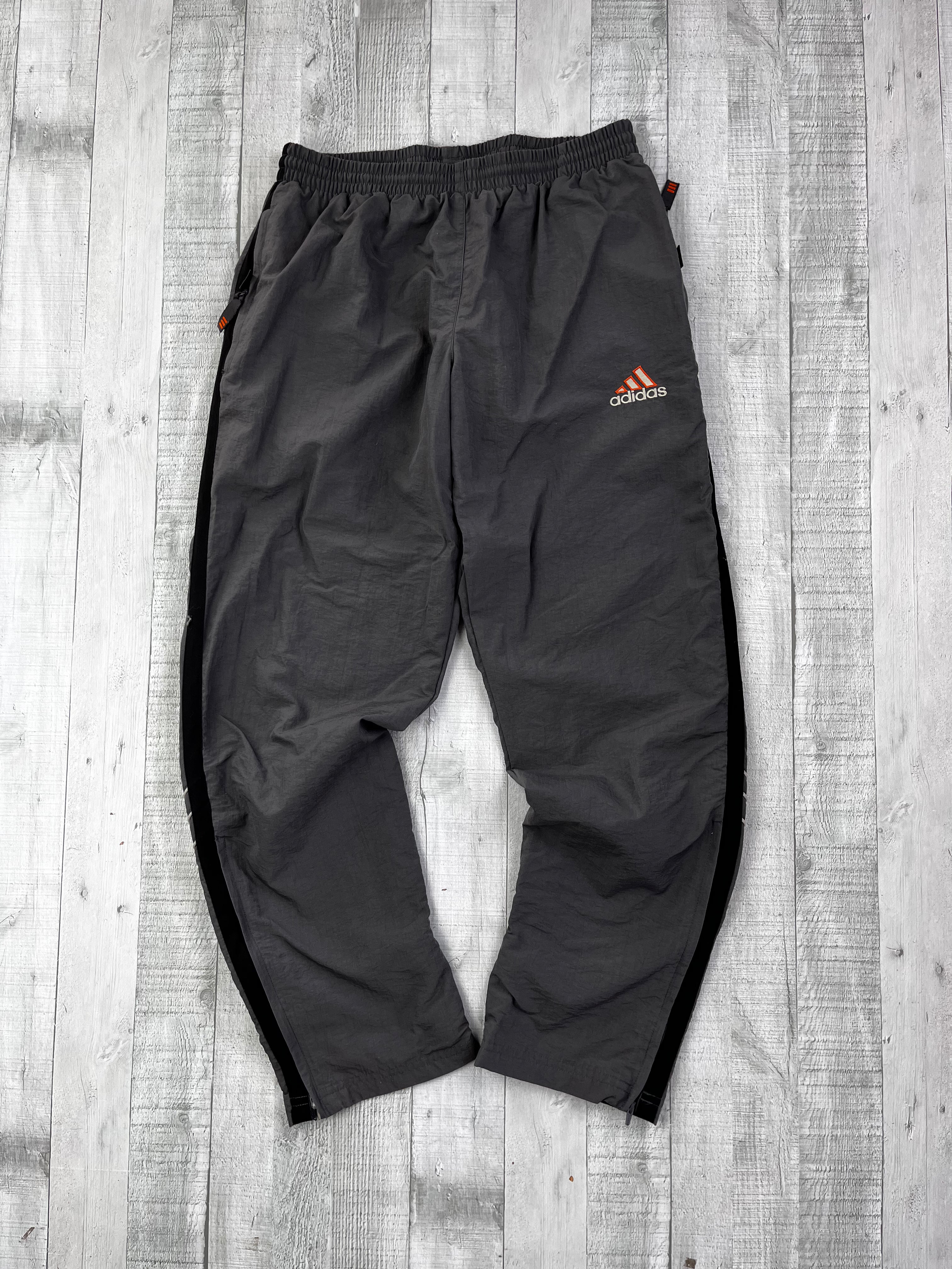 Adidas Vintage Trainingsanzug 90s Beige Dunkelgrau M