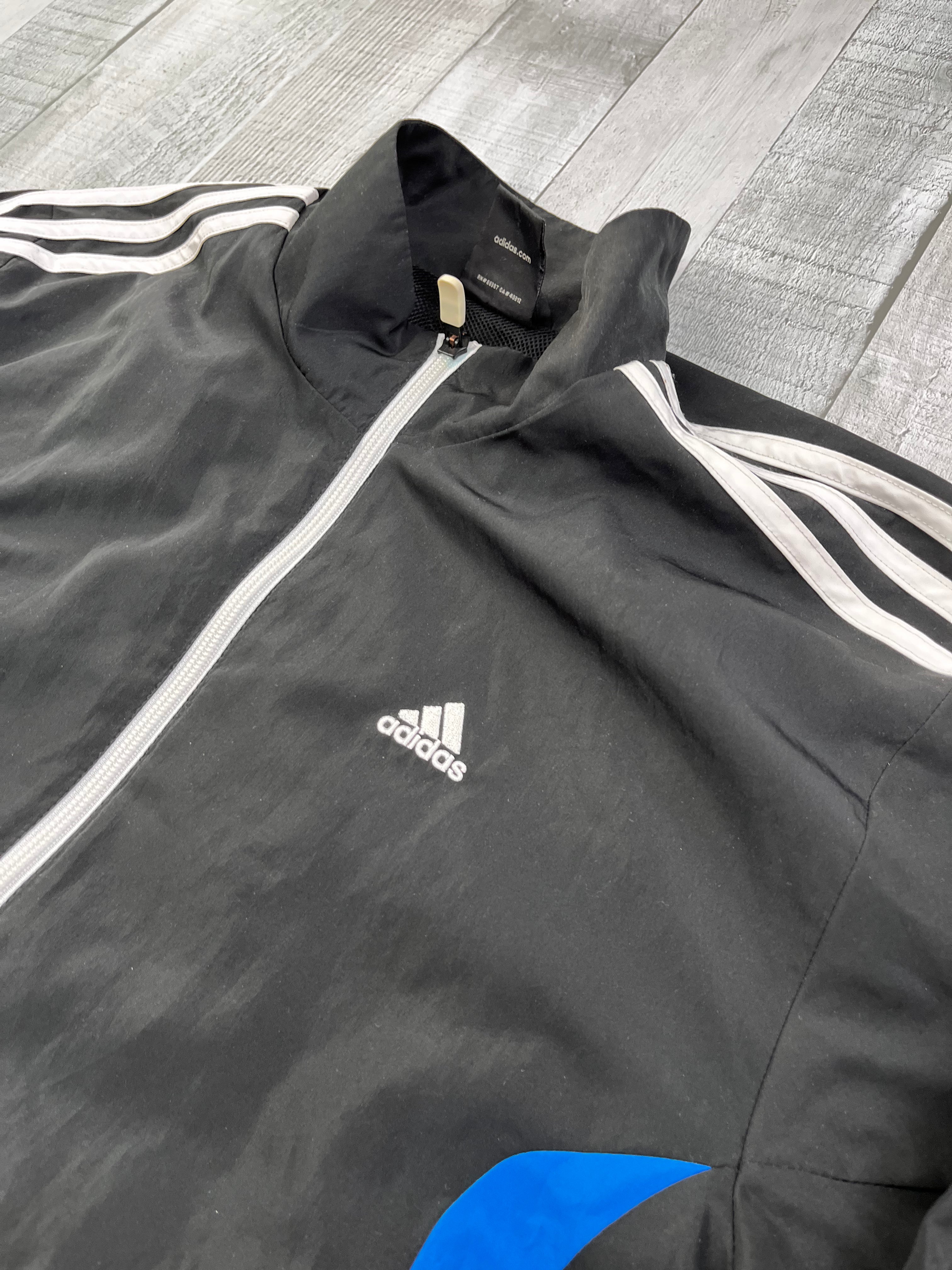 Adidas Vintage Trainingsanzug Y2K Schwarz Blau S